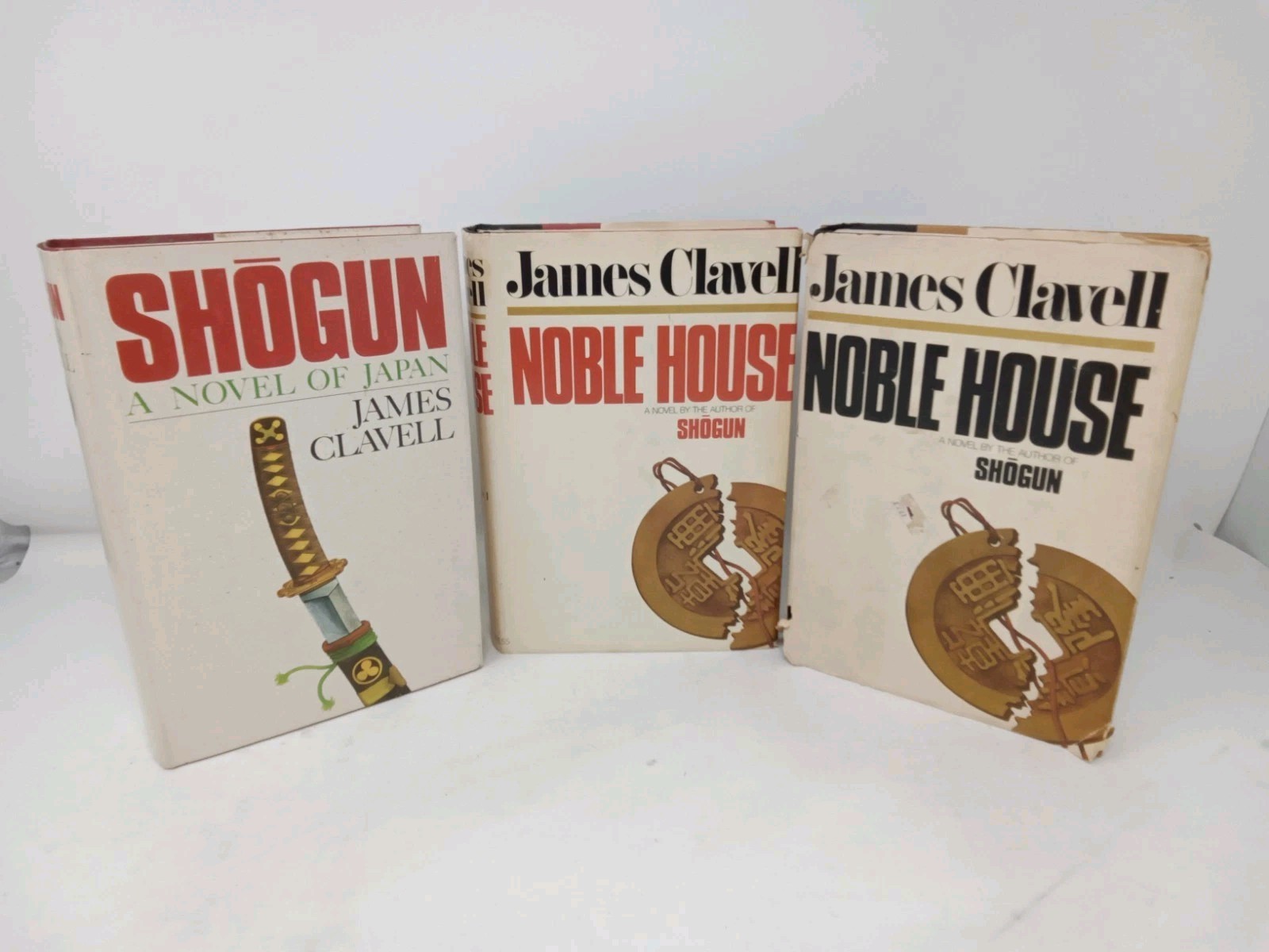 James Clavell Shogun 2 Noble House Hardcover Book Club Edition Volume 1 & 2 Lot
