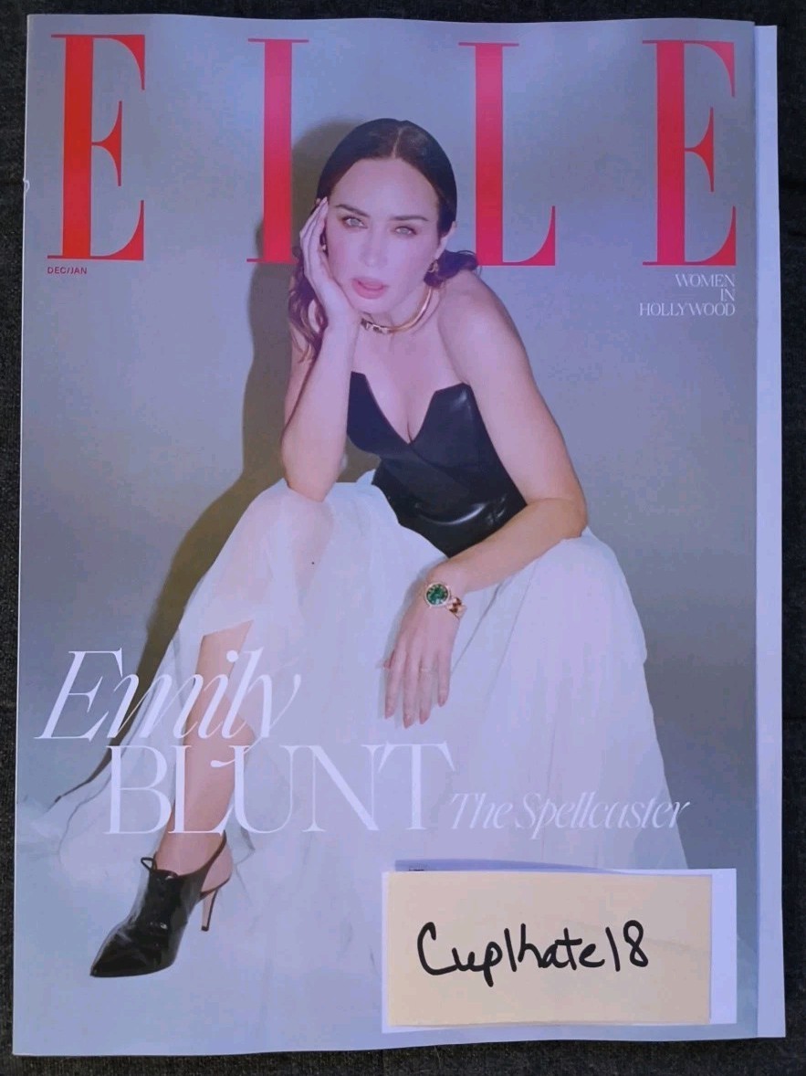 ELLE USA MAGAZINE Dec December 2025 Jan 2026 Emily Blunt In Stock NEW Fashion
