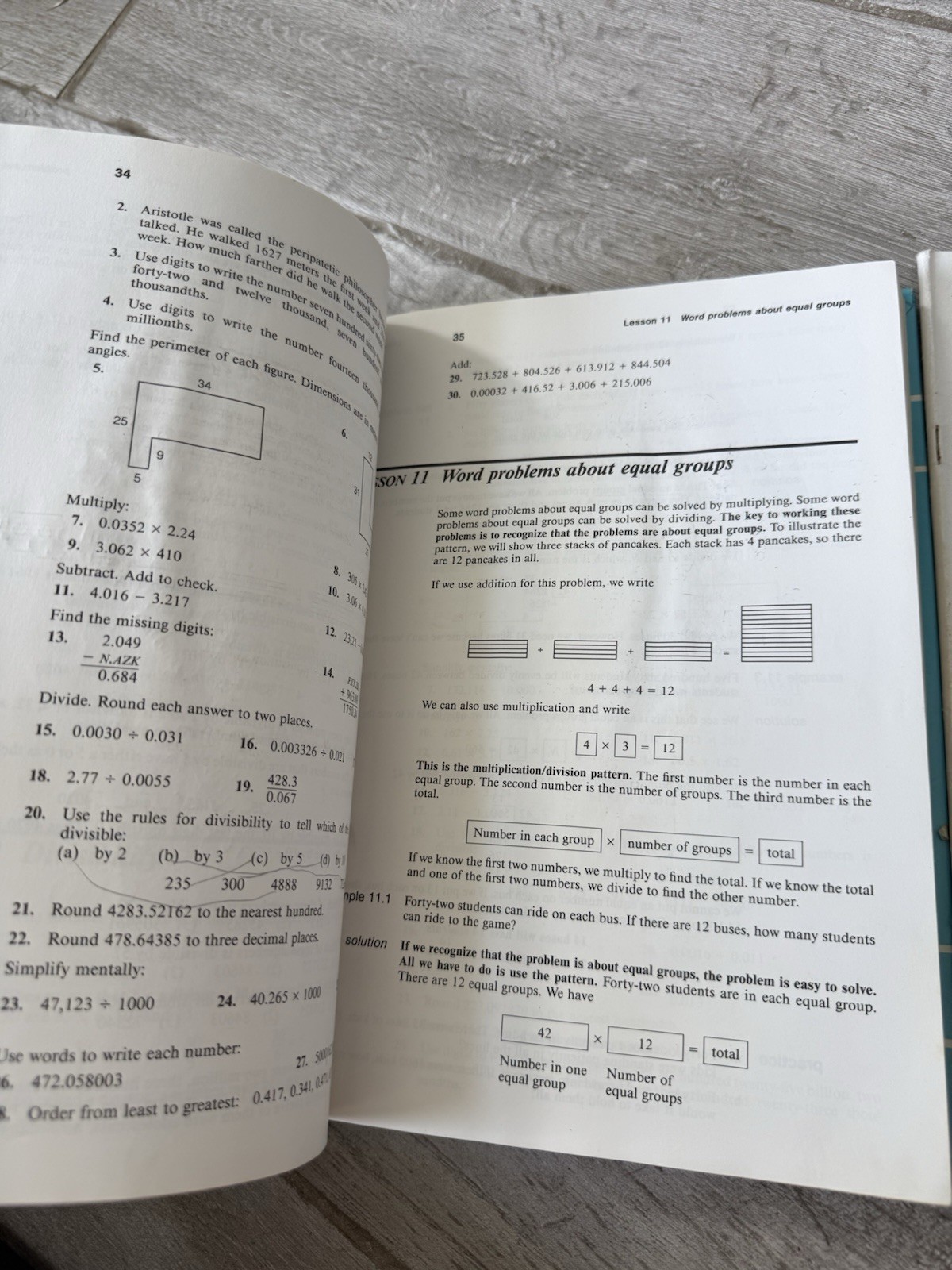 🍏 SET Saxon Algebra 1/2 Student Textbook Plus Test Forms 2nd Edition