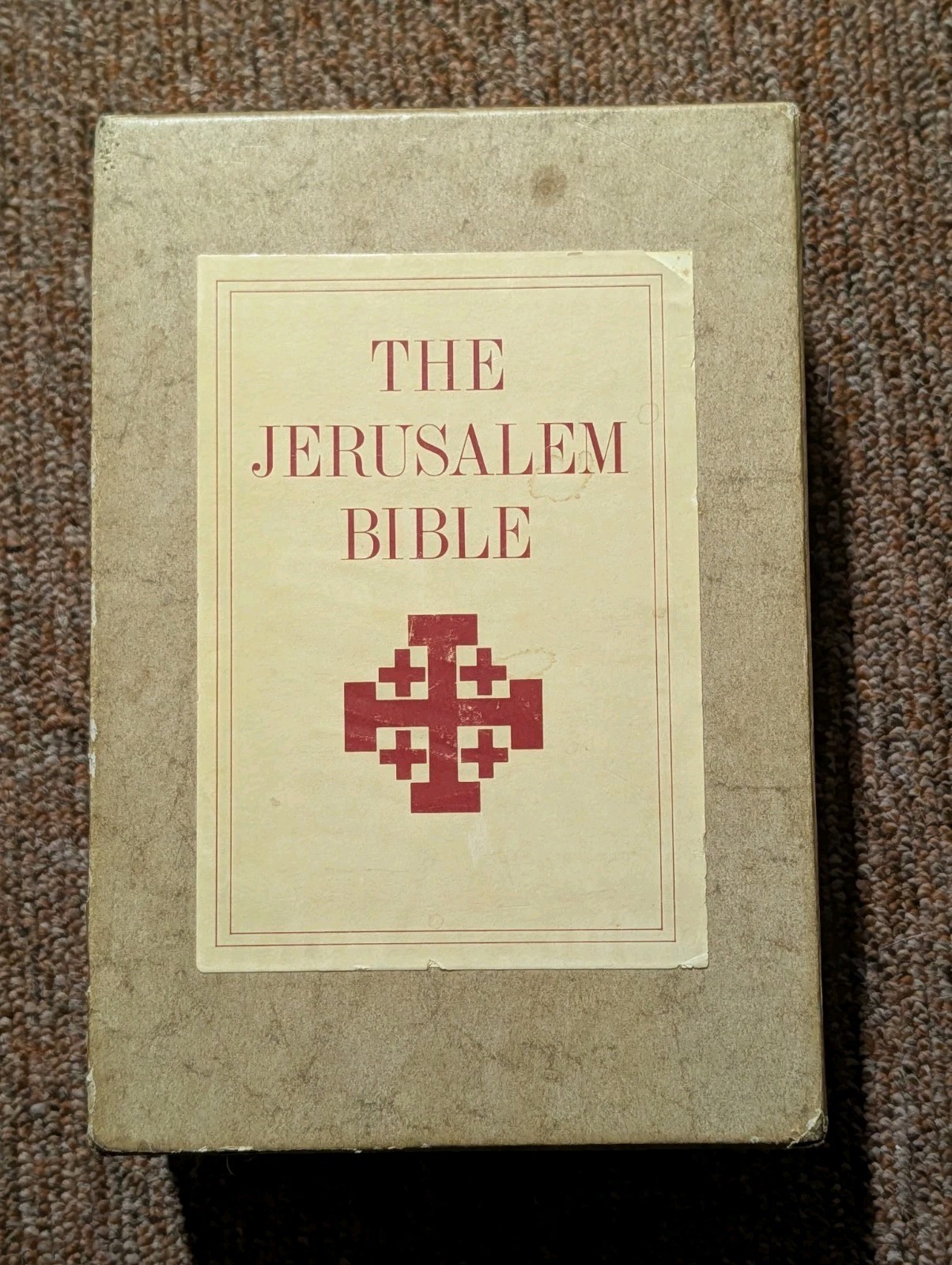 1966 THE JERUSALEM BIBLE w/ Slipcase Red Hardcover Doubleday Edition JRR Tolkien