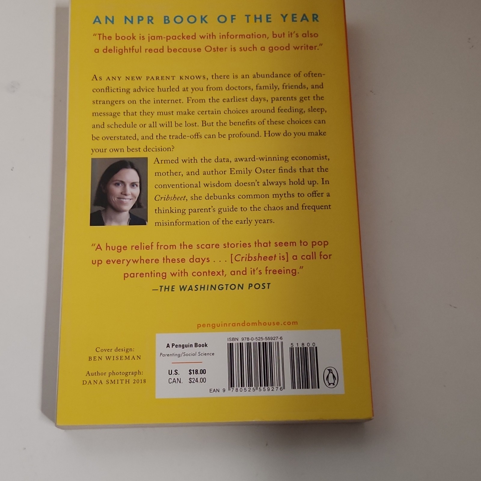Cribsheet by Emily Oster- Paperback Parenting Guide 2019