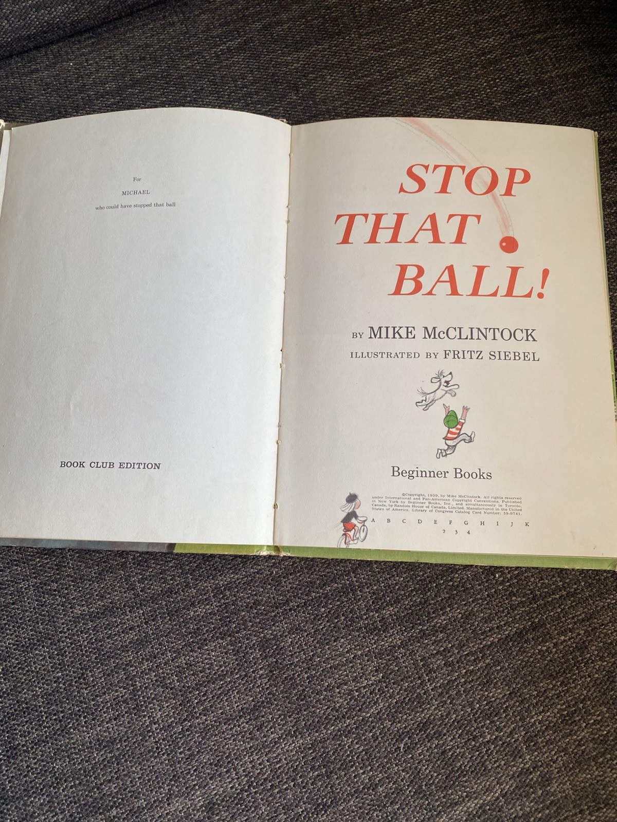 Stop That Ball! by Mike McClintock (1959, Hardcover) Vintage Dr. Seuss, Siebel