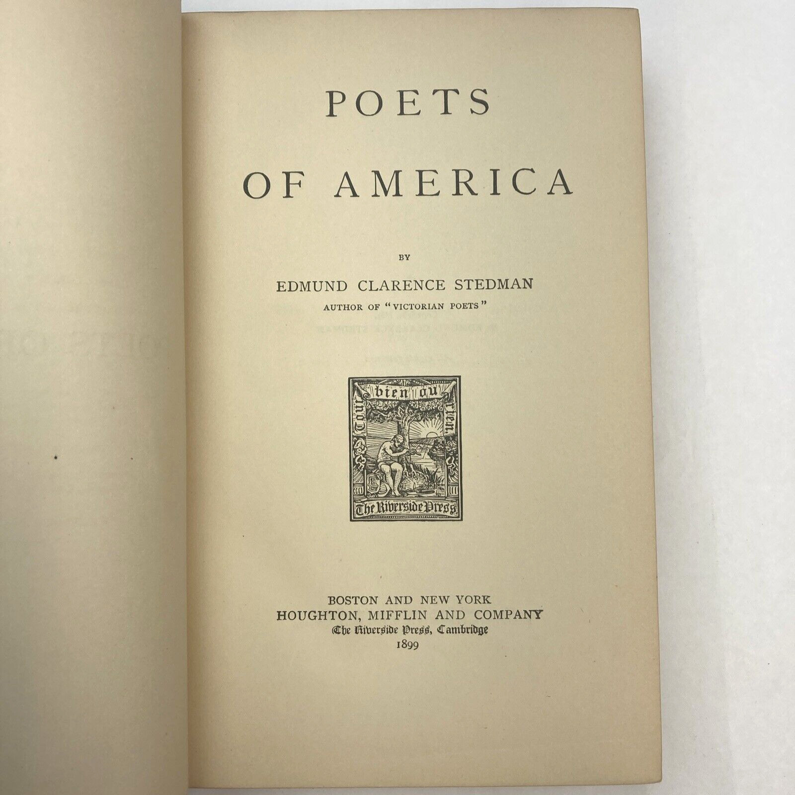 Rise of Poetry in America National Sentiment Emerson Poe Poets of America 1899