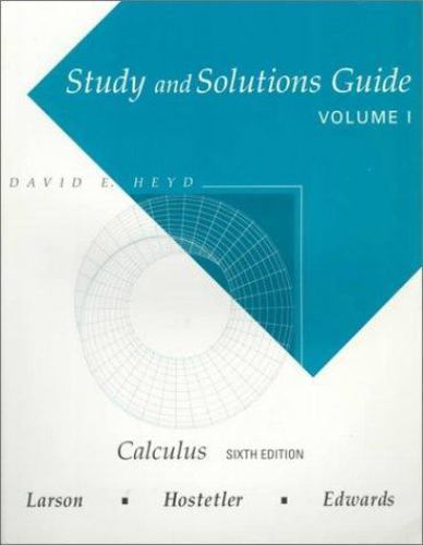 Study and Solutions Guide for Calculus Vol. 1 by Ron Larson