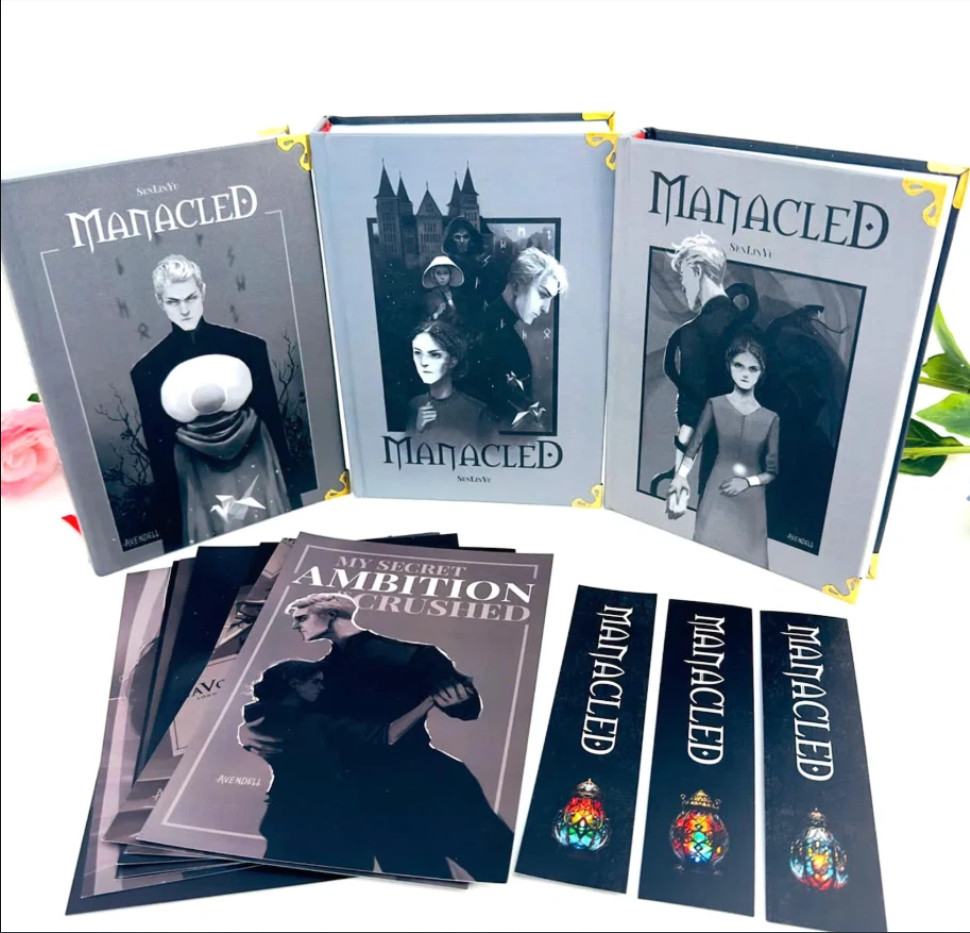 Manacled Book Set 3 Volume Hardcover Handbound Edition Collector’s Gift for Read