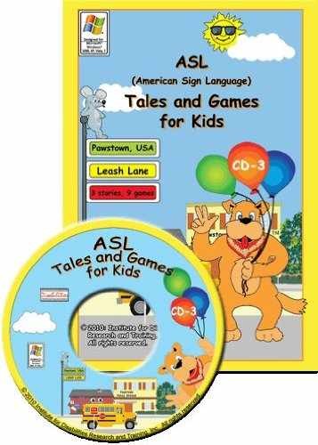 ASL Tales and Games for Kids – Leash Lane – CD-ROM, by Judy Hood – Very Good