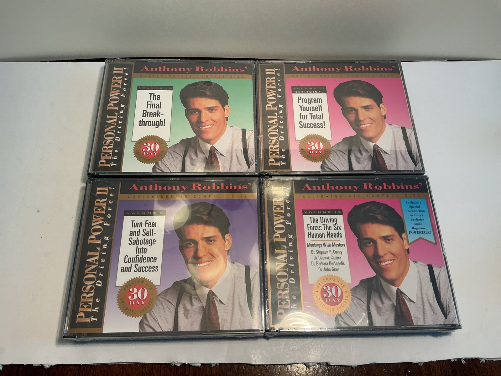 8 SEALED AUDIO CDs: Tony Anthony Robbins Personal Power II Driving Force 30 Day