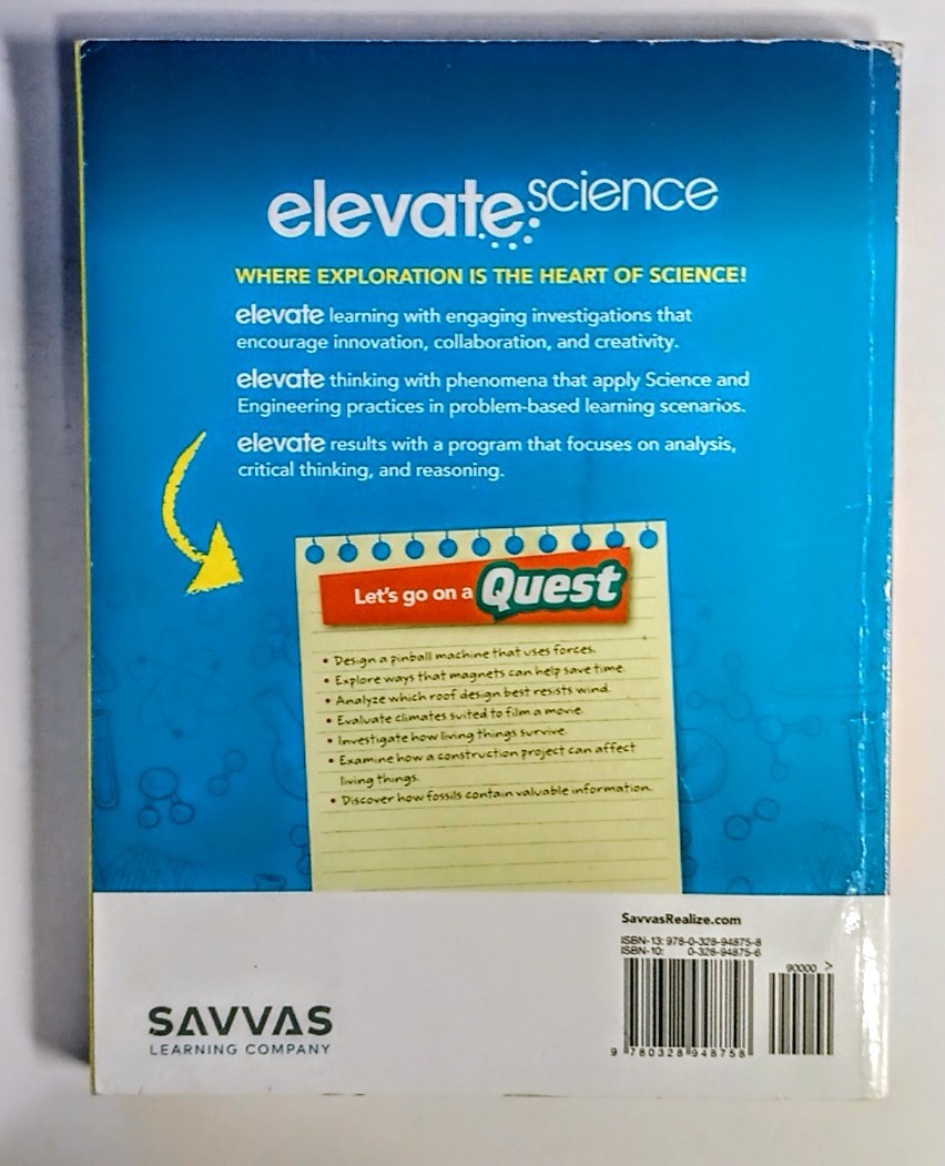 Elevate Science Grade 6 Course 1 Student Edition Textbook Savvas 2019 Free Ship