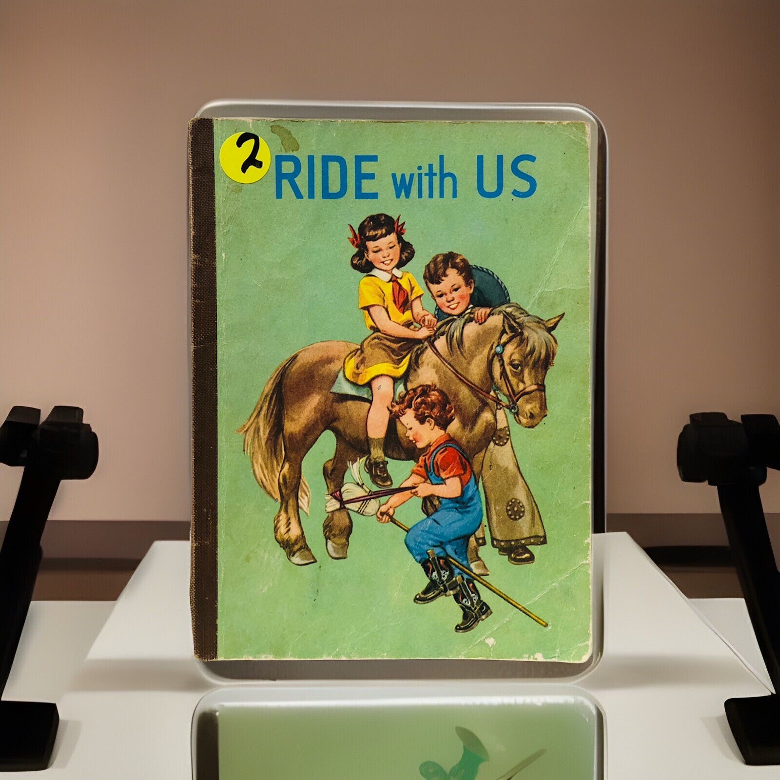 Vtg Ride With Us Childrens Book 1955 Basic Reader Program Cowboy Guy L. Bond