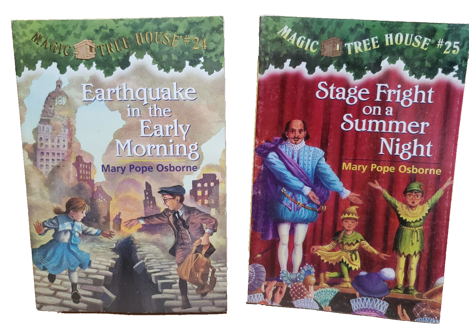 Stage Fright Summer Night & Earthquake Early Morning by Mary Pope Osborne PB