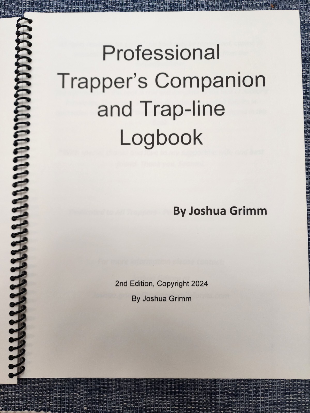 Combo Book Set! Fox Trapping Complete Course Book and Trapping Logbook ~ New!