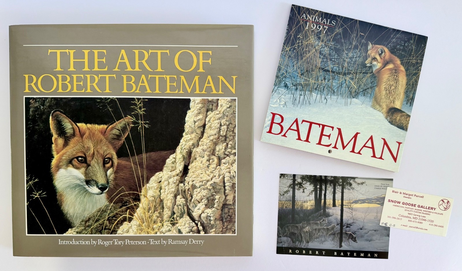 BOOK + artist-signed calendar, The Art of Robert Bateman, hardcover, 180 pages