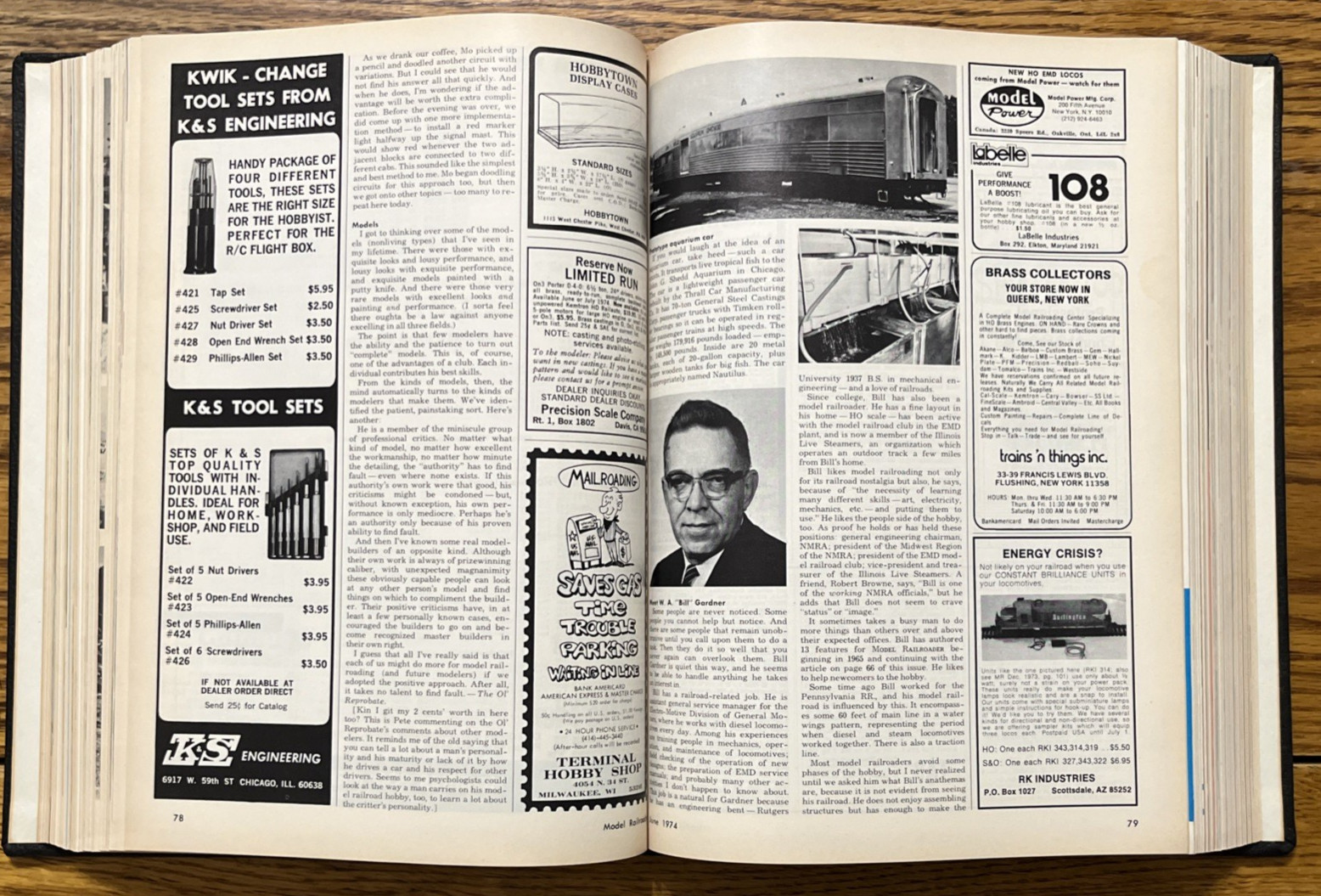 Model Railroader Bound Vol. 41 Complete Year 1974 *NICE!!