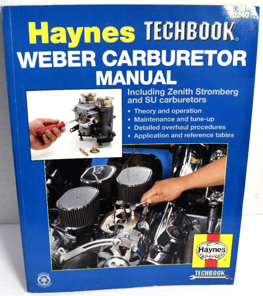 Haynes Manuals Weber Carburetor Techbook #10240 Zenith, Stromberg, SU *VERY GOOD