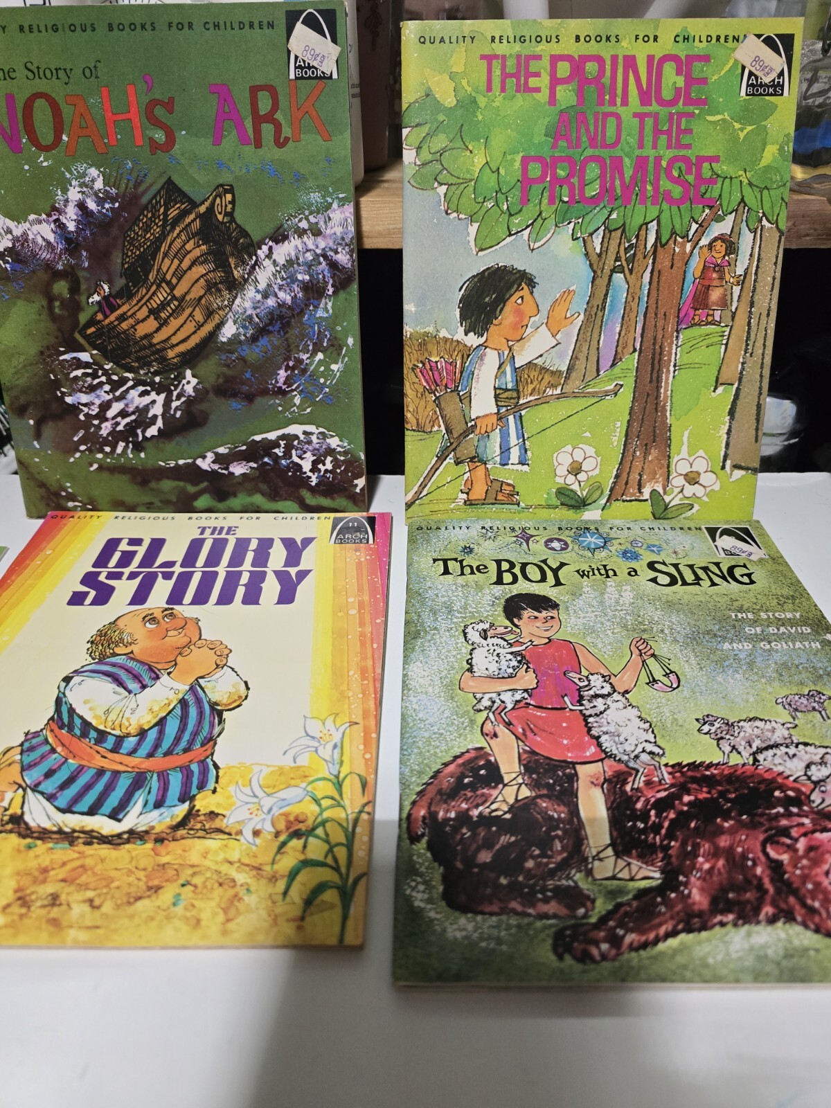 Vintage Arch Books Quality Religious Books For Children Lot of 4 +baby Bible