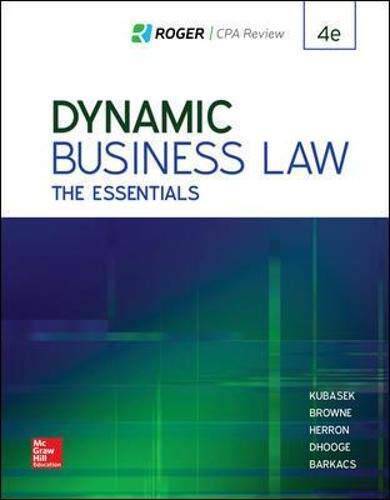 Dynamic Business Law: The Essentials 4th Edition – Paperback – VERY GOOD