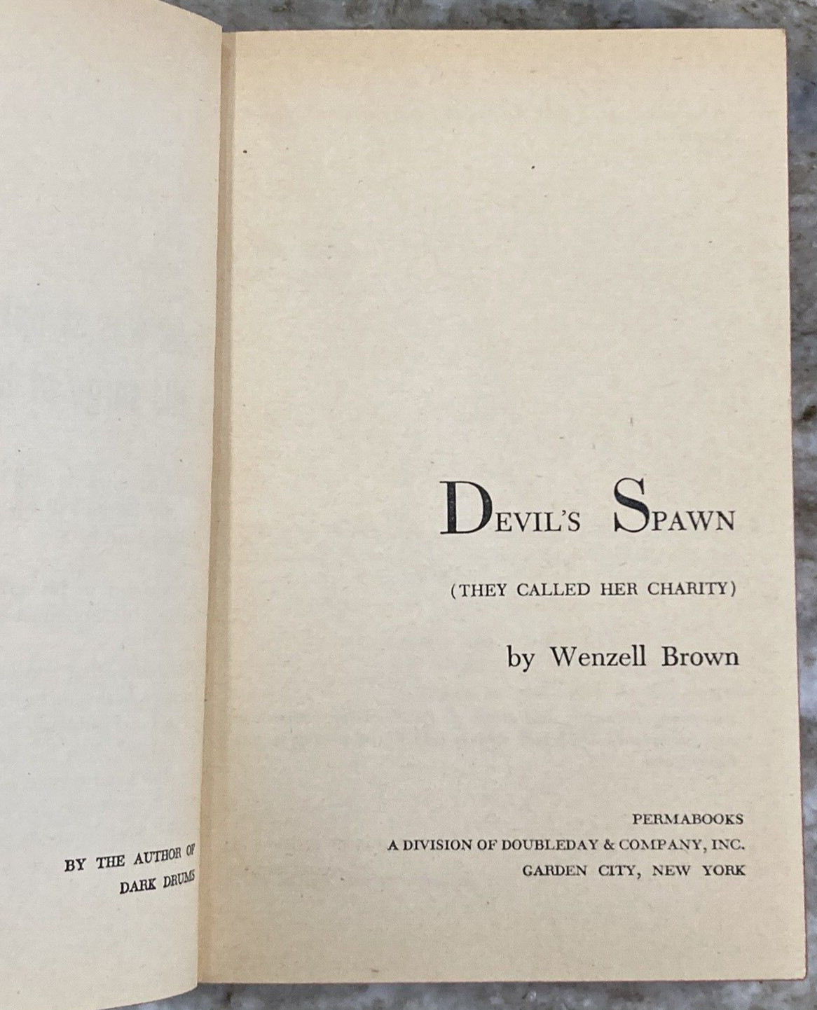 DEVIL’S SPAWN Wenzell Brown 1952 Permabooks Paperback Book Pulp Lust Drama A759