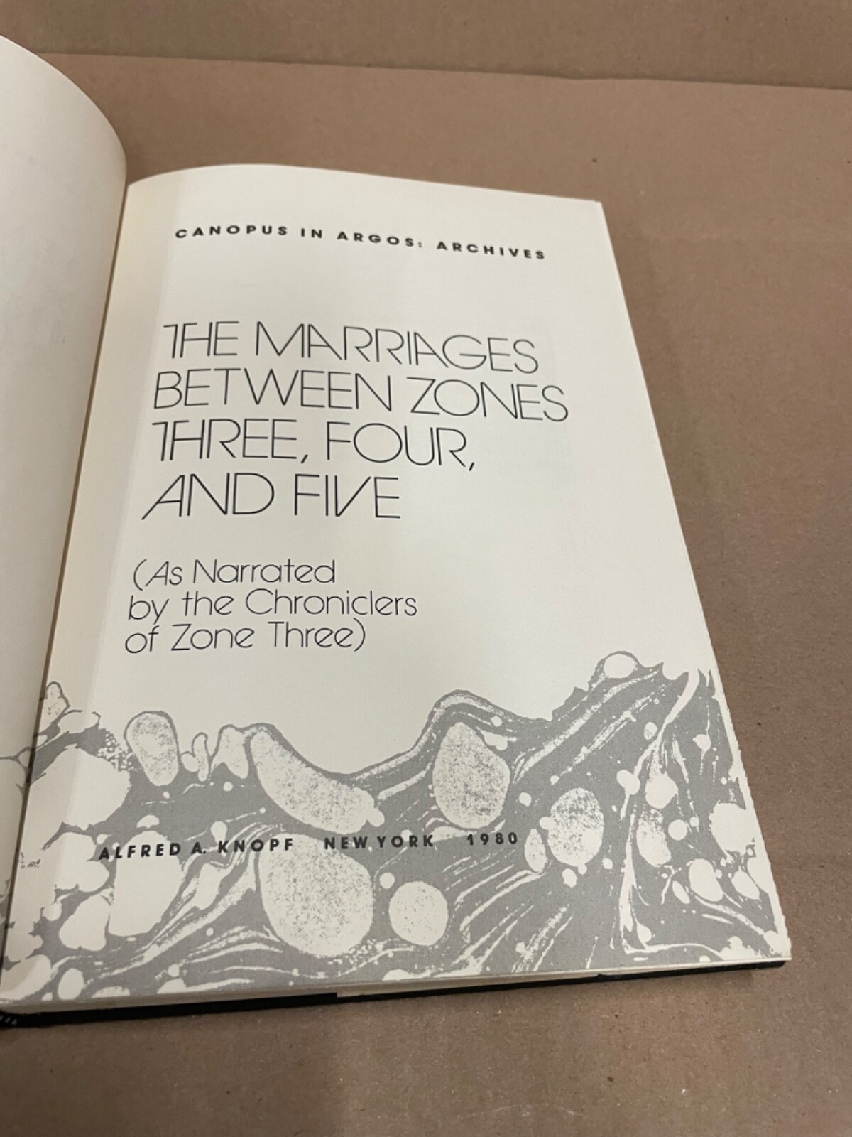 The Marriages Between Zones Three, Four and Five Doris Lessing HC First Edition