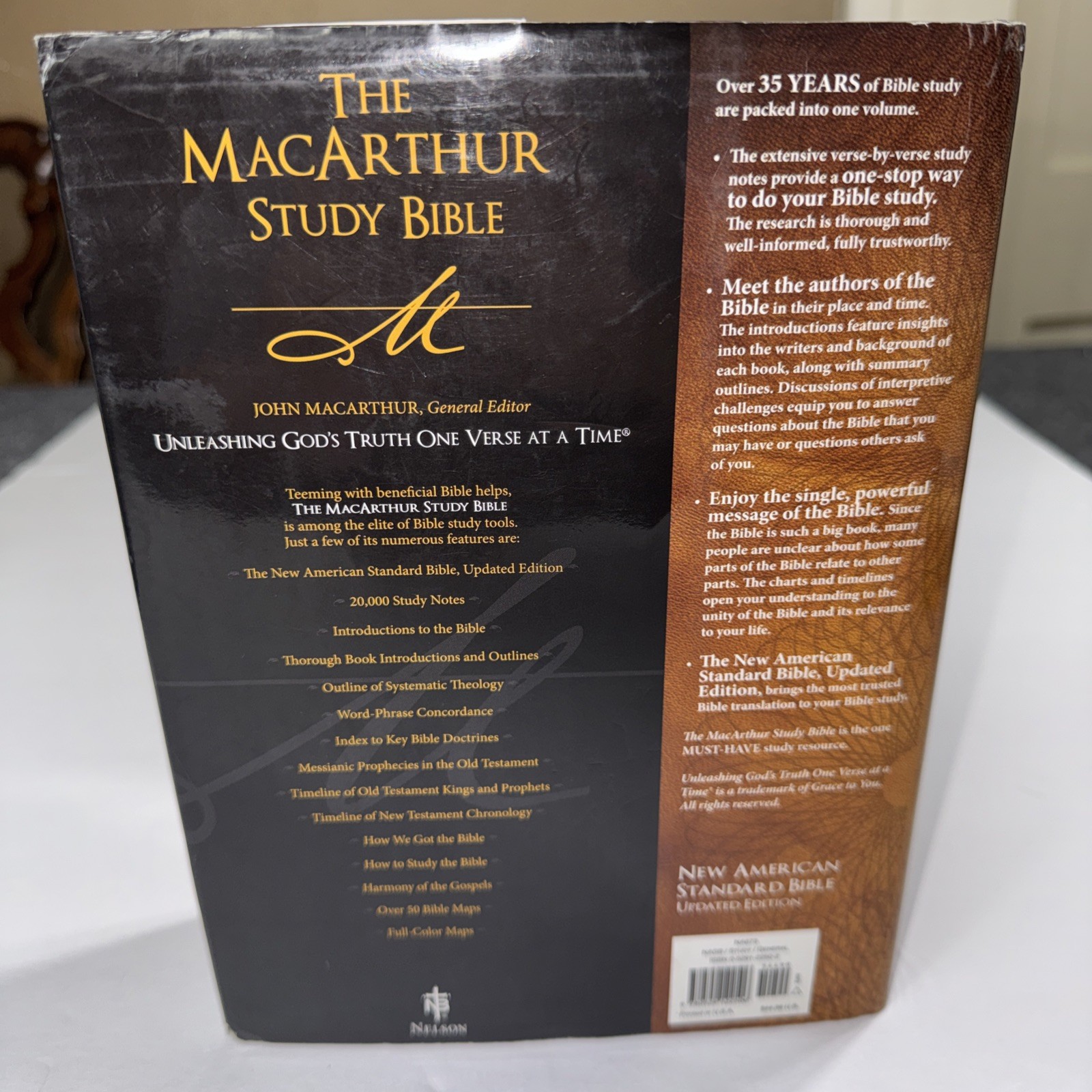 MacArthur Study Bible by John MacArthur NASB Updated Ed. (2006, Hardcover) NA673