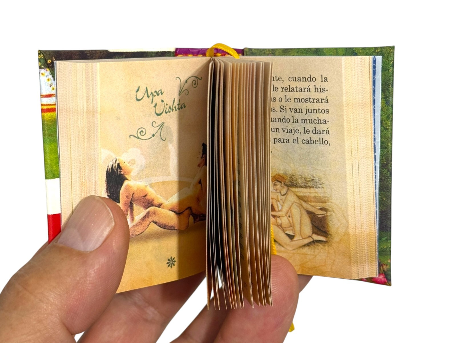 New Miniature Book Spanish Kama Sutra color Illustrated 470 pages easy to read