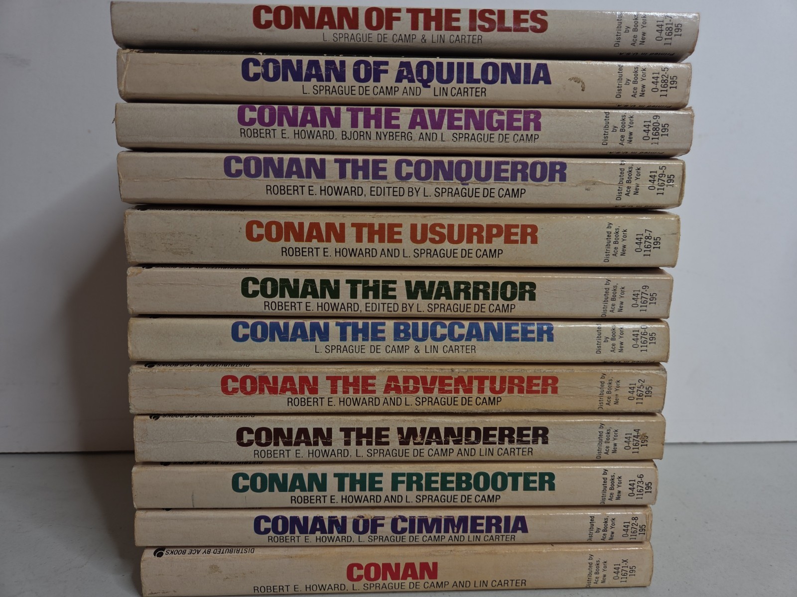 Conan Complete Main Series Robert E. Howard Ace Books Vintage Paperback Set 1-12