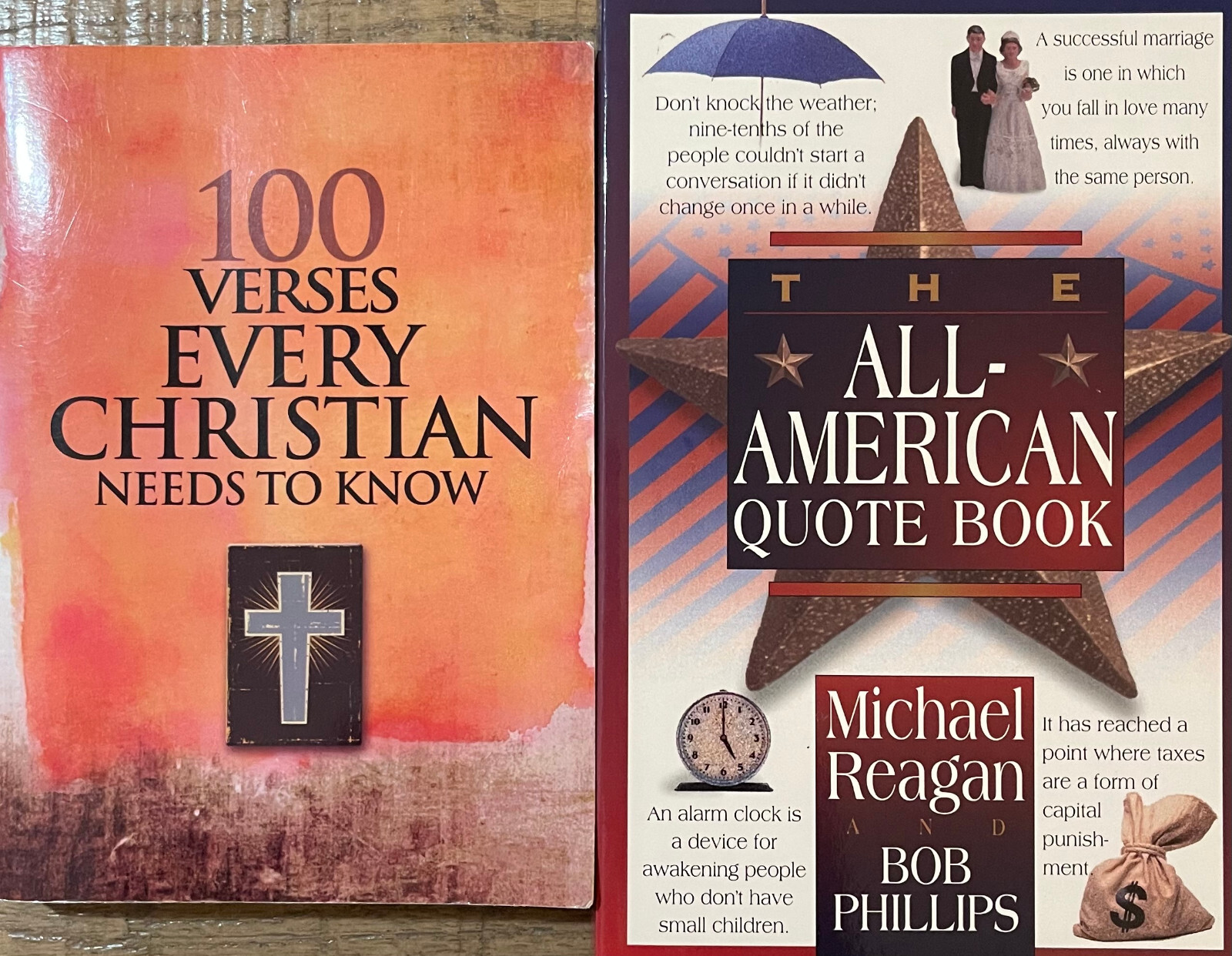 100 Verses Every Christian Needs to Know & All American Quote Book + Bonus Book