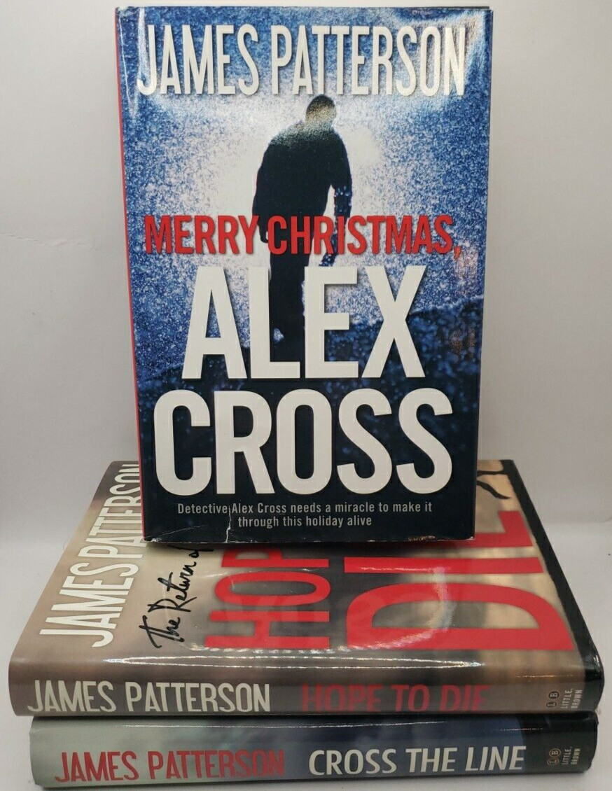 James Patterson 3 x Book Lot Alex Cross Suspense Thriller Fiction Novels HCDJ