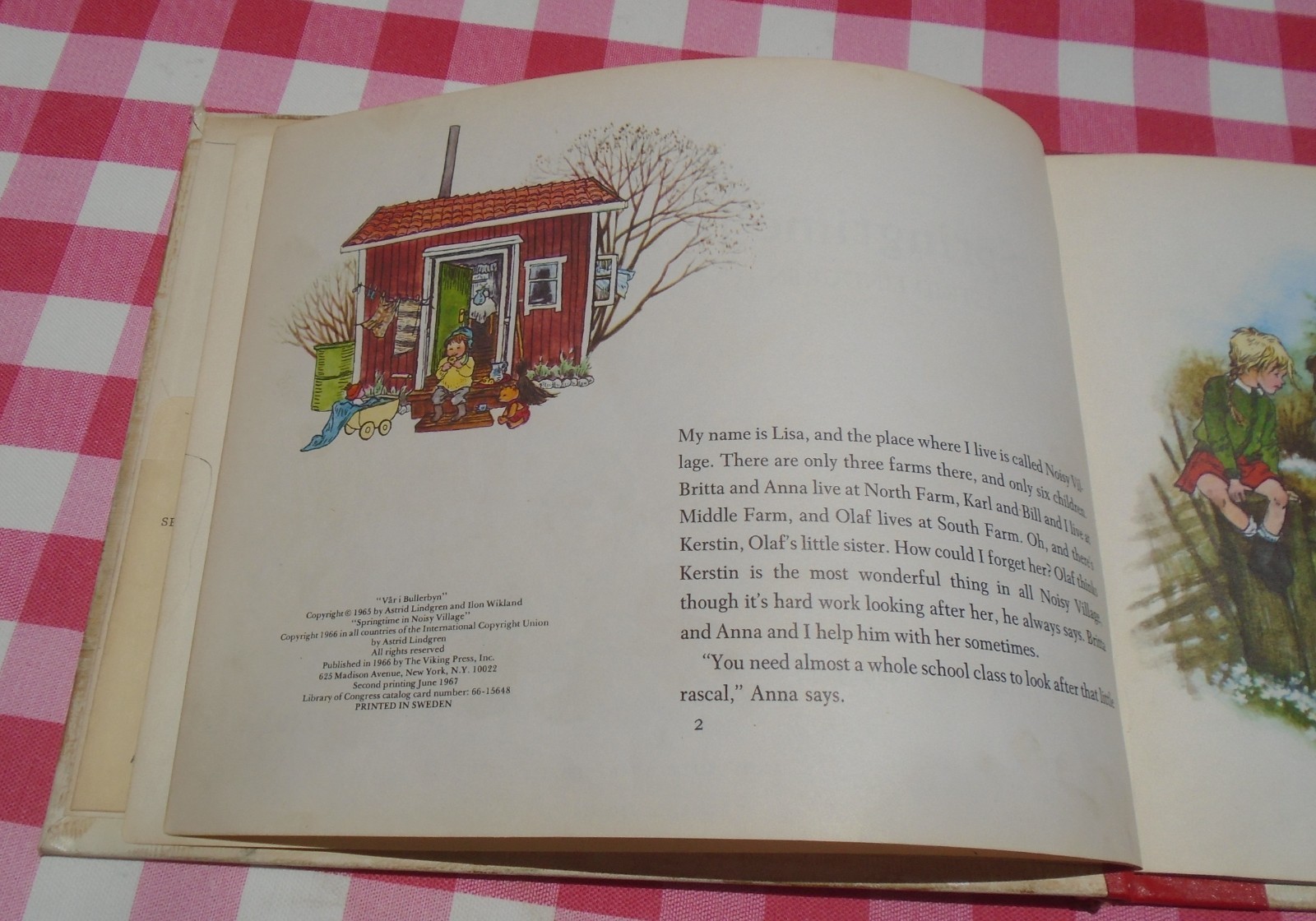 Springtime in Noisy Village By Astrid Lindgren 1965 Hardcover
