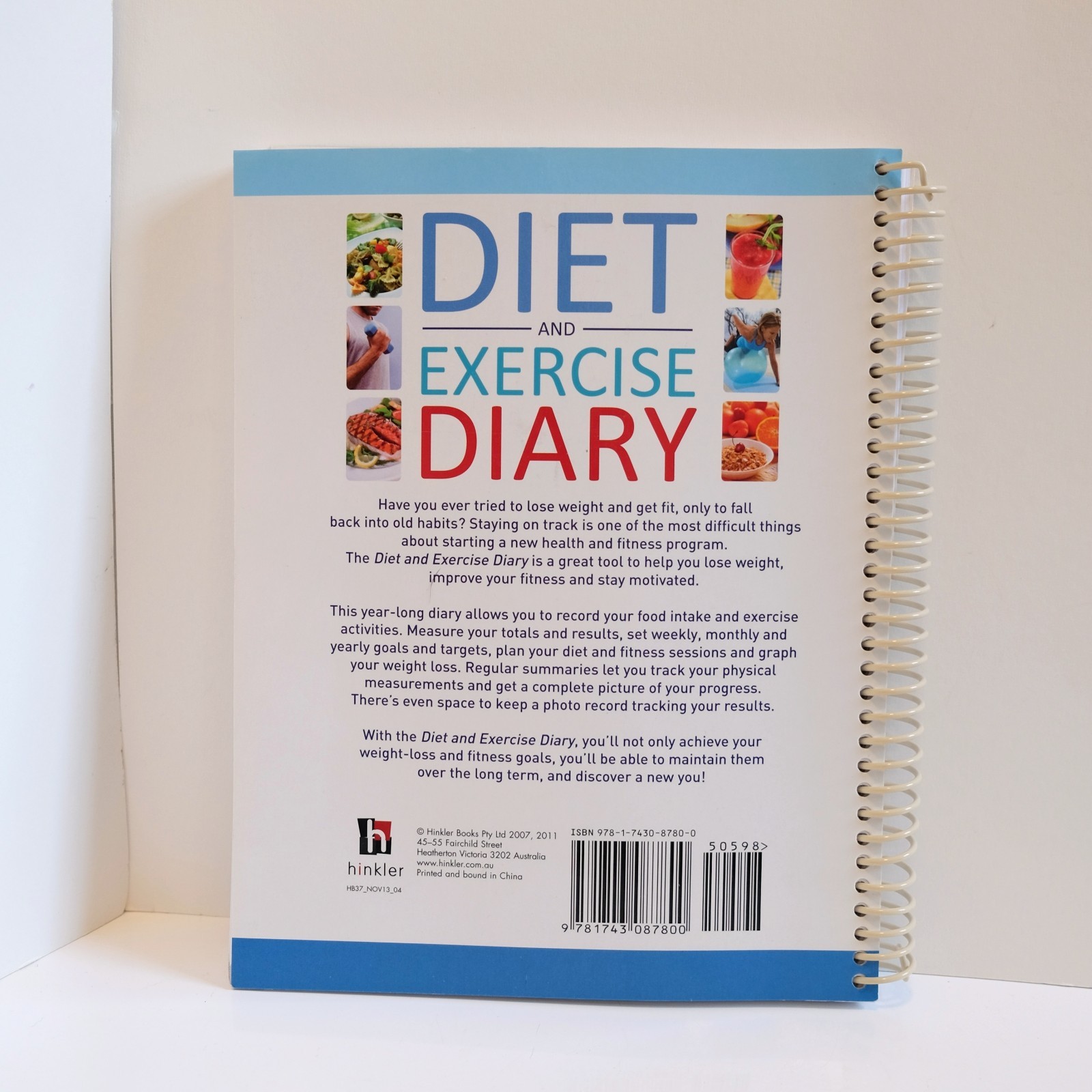 Diet and Exercise Diary Daily Year Long (Hinkler, 2011) Fitness Diary Brand New!