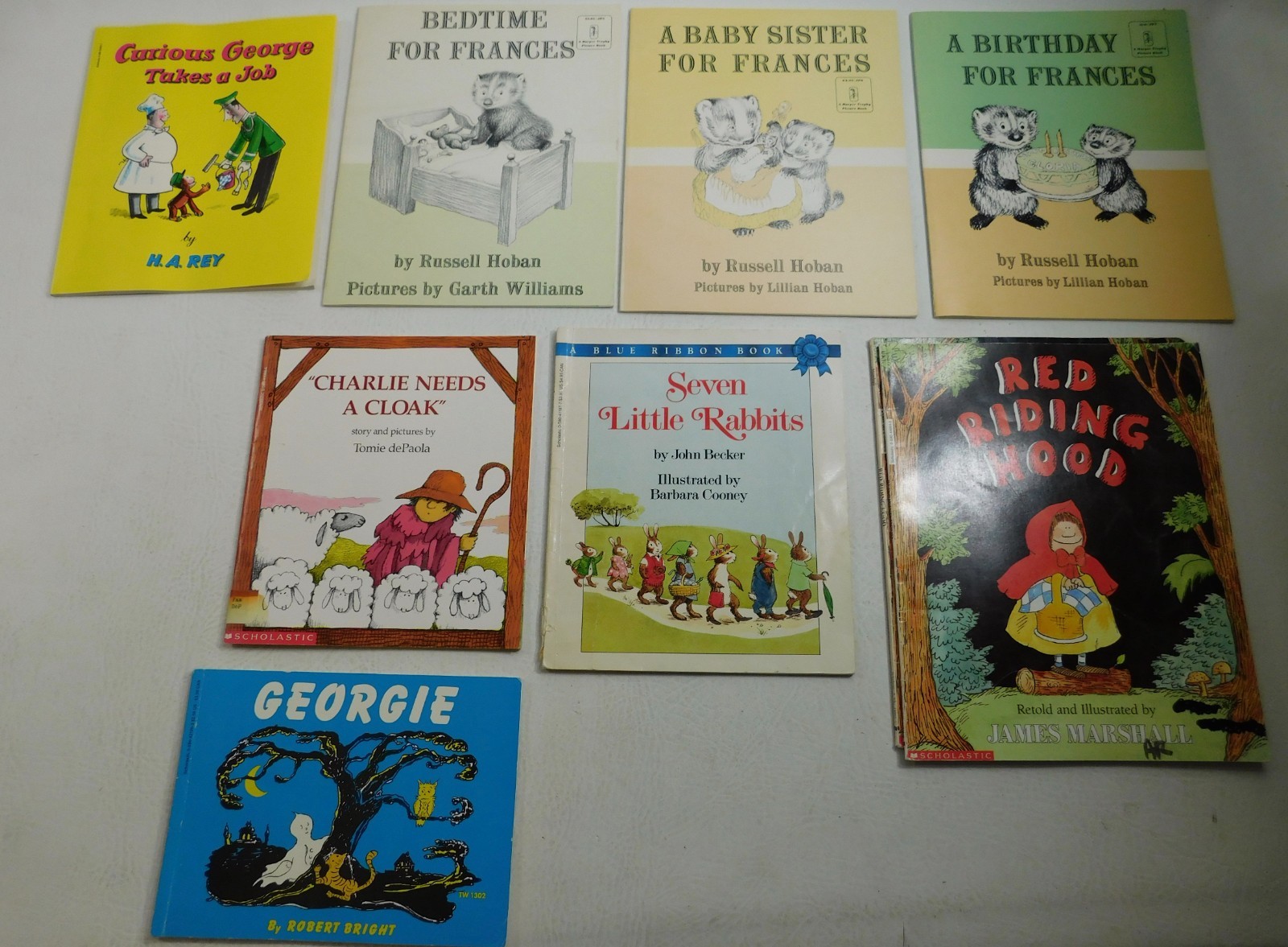 Kids Books Paperback – Lot of 8 – Georgie, Frances books, Seven Little Rabbits
