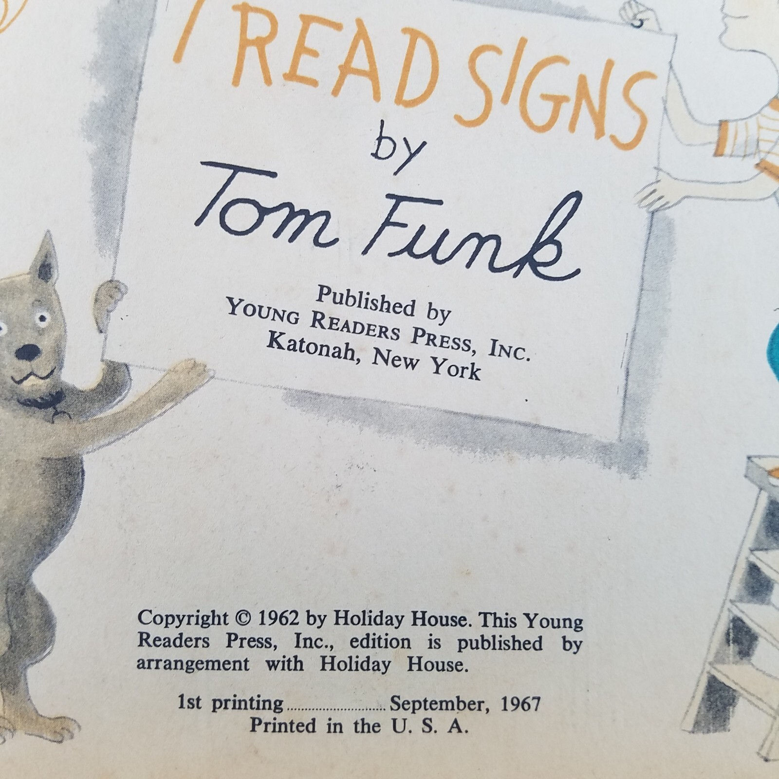 Lot of 2 1960s Young Readers Softcovers – I Read Signs & Willy is my Brother