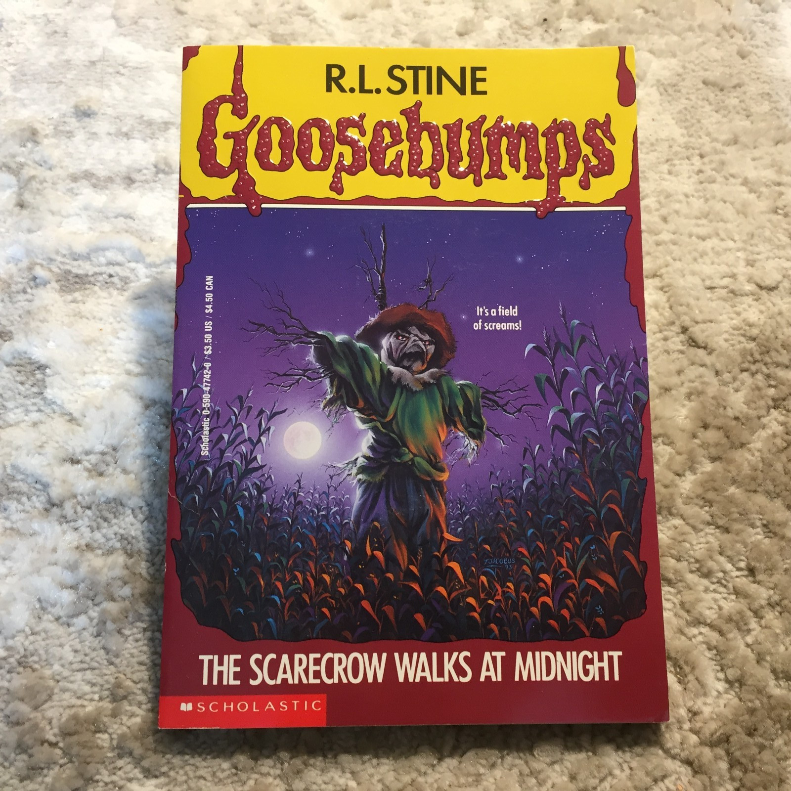 The Scarecrow Walks At Midnight R.L. Stine 1994 Scholastic Farm Horror Paperback