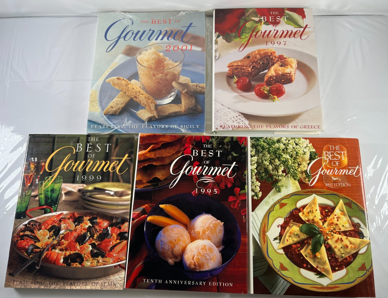 Lot of 5 The Best of Gourmet Hardcover Cookbooks 1992 – 2001 Conde Nast Books