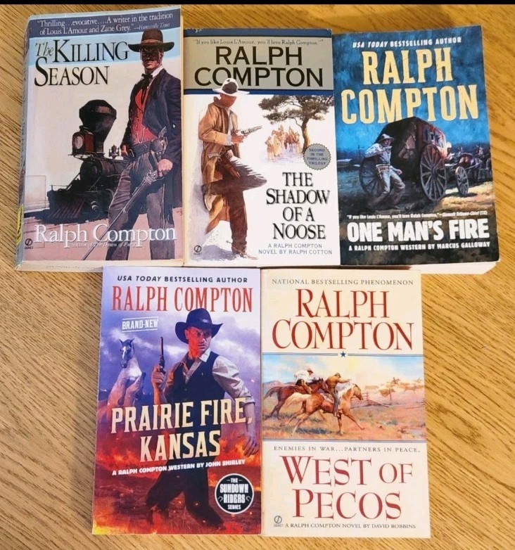 Ralph Compton Lot Of 5 Western Paperback Books