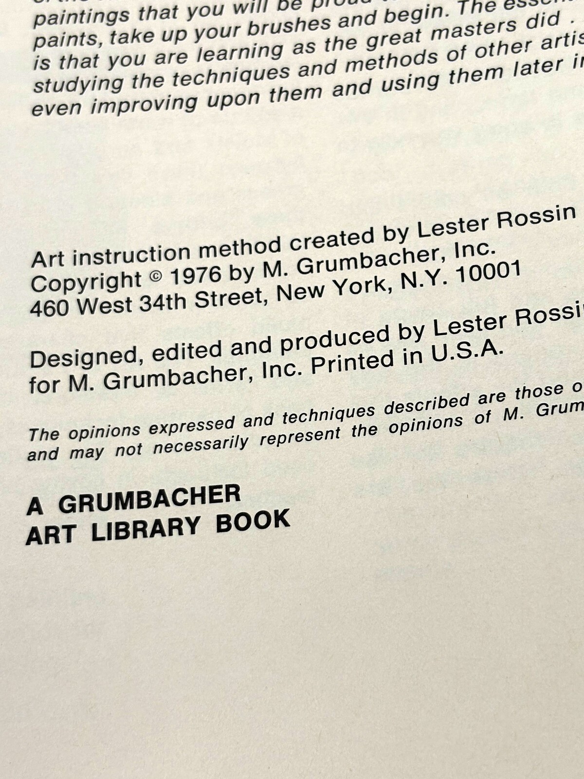 Vintage Grumbacher Art Library Lot 4 Art Instruction Books B370 B403-B405