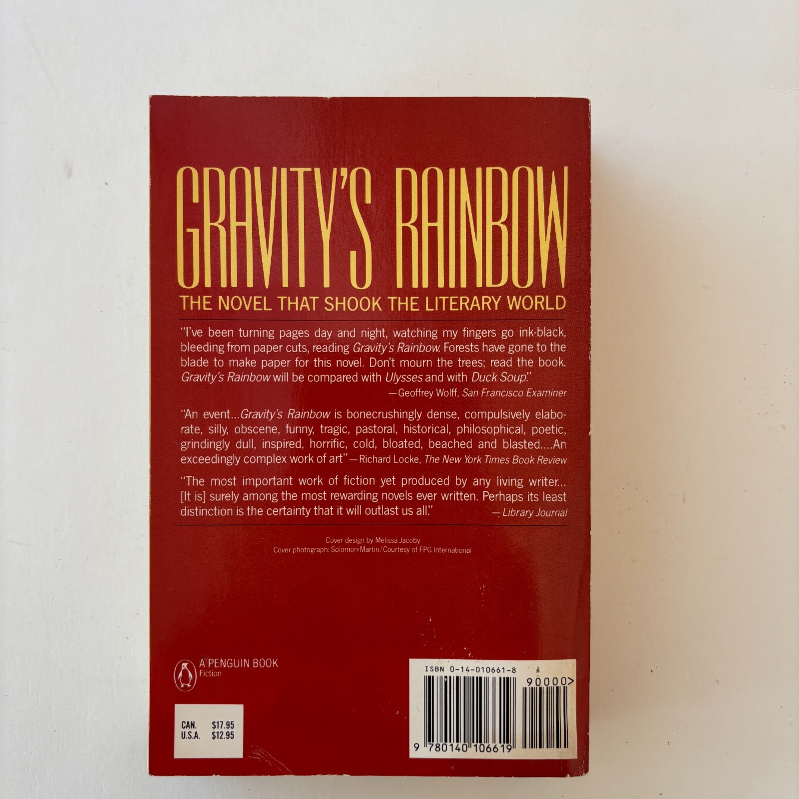 GRAVITY’S RAINBOW THOMAS PYNCHON 1987 Penguin PB