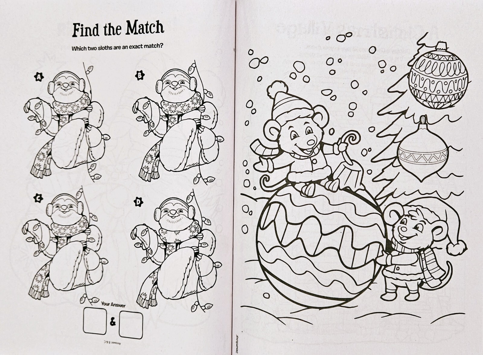 Christmas Coloring & Activity Book Set Of 2 Over 250 Pages of Holiday Fun!