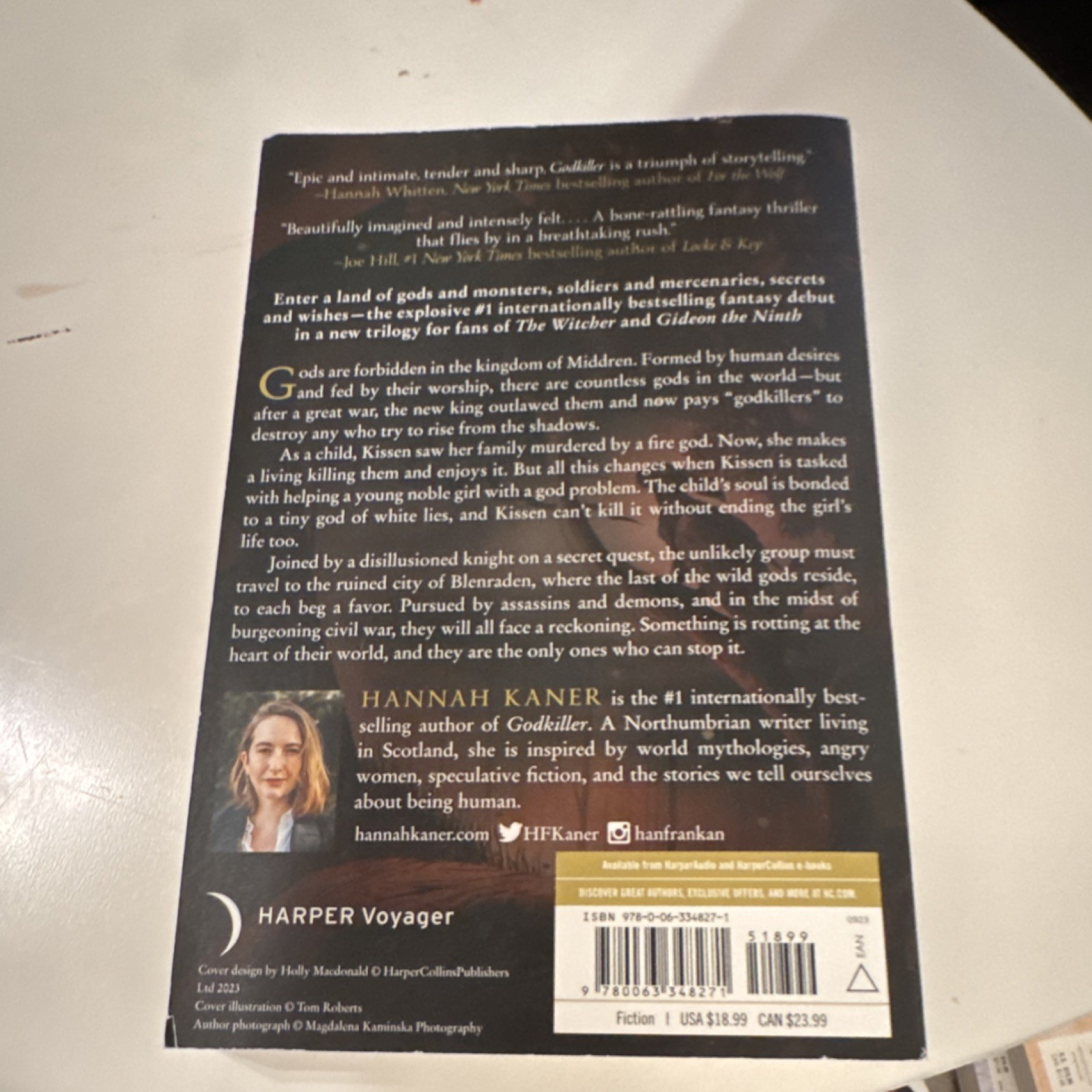 Hannah Kaner Godkiller 2023 Paperback English Fiction Novel Harper Voyager