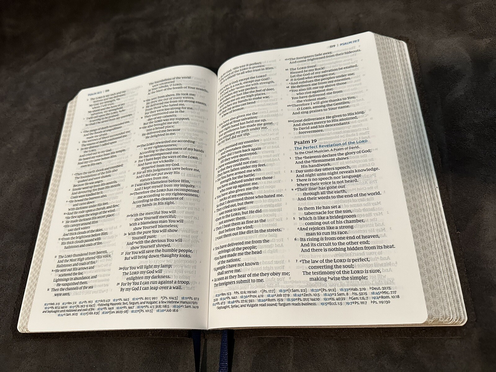 NKJV NEW KING JAMES VERSION bible genuine leather maclaren words Of Christ Blue