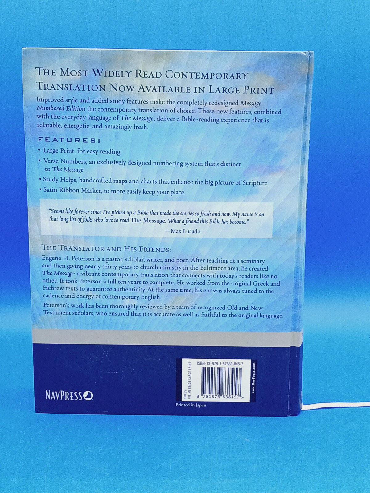 Message Large Print, The by Peterson, Eugene H..