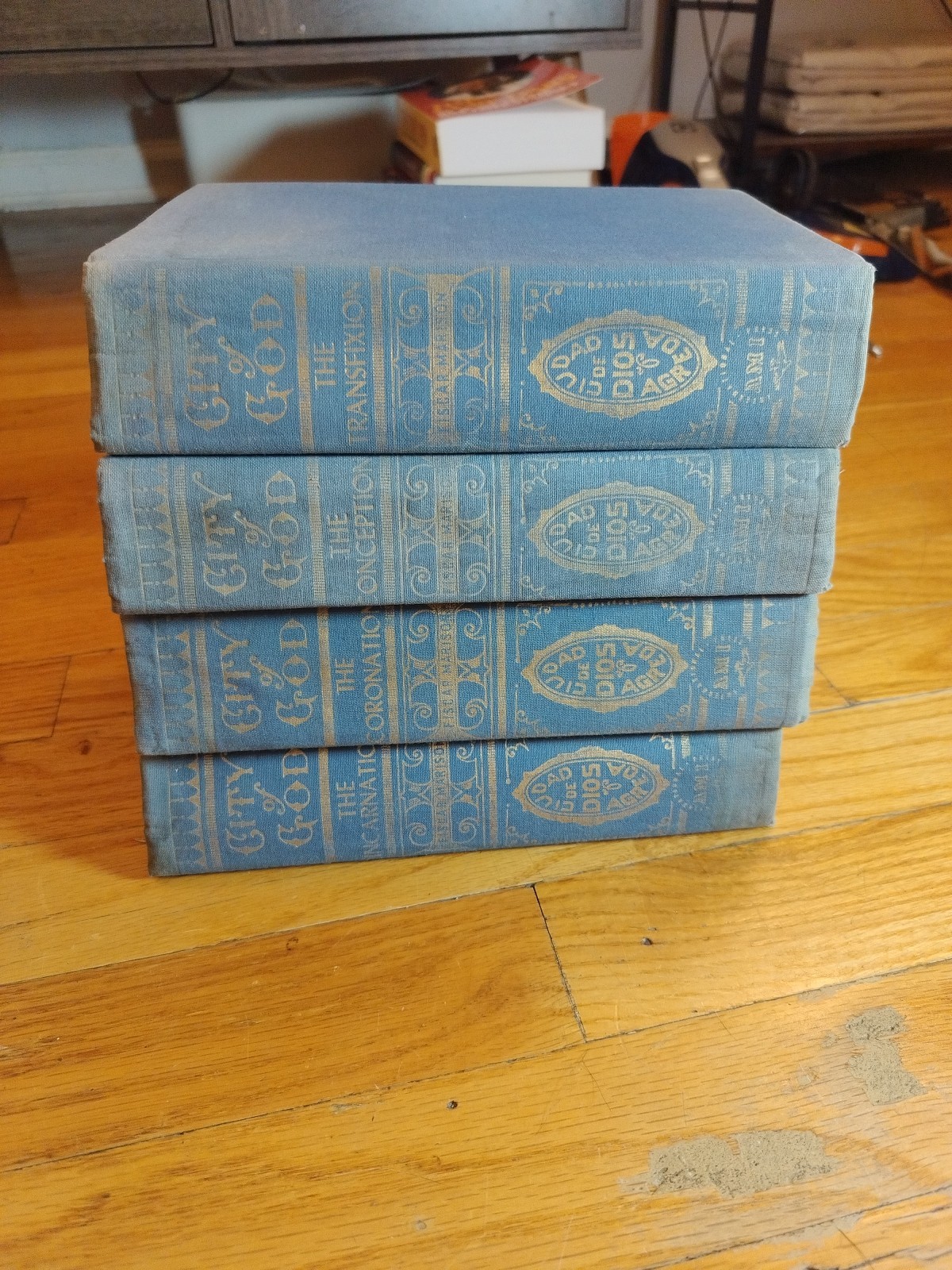 Mystical City of God 4 Vol Set Mary of Agreda Fiscar Marison HC AMI 1971