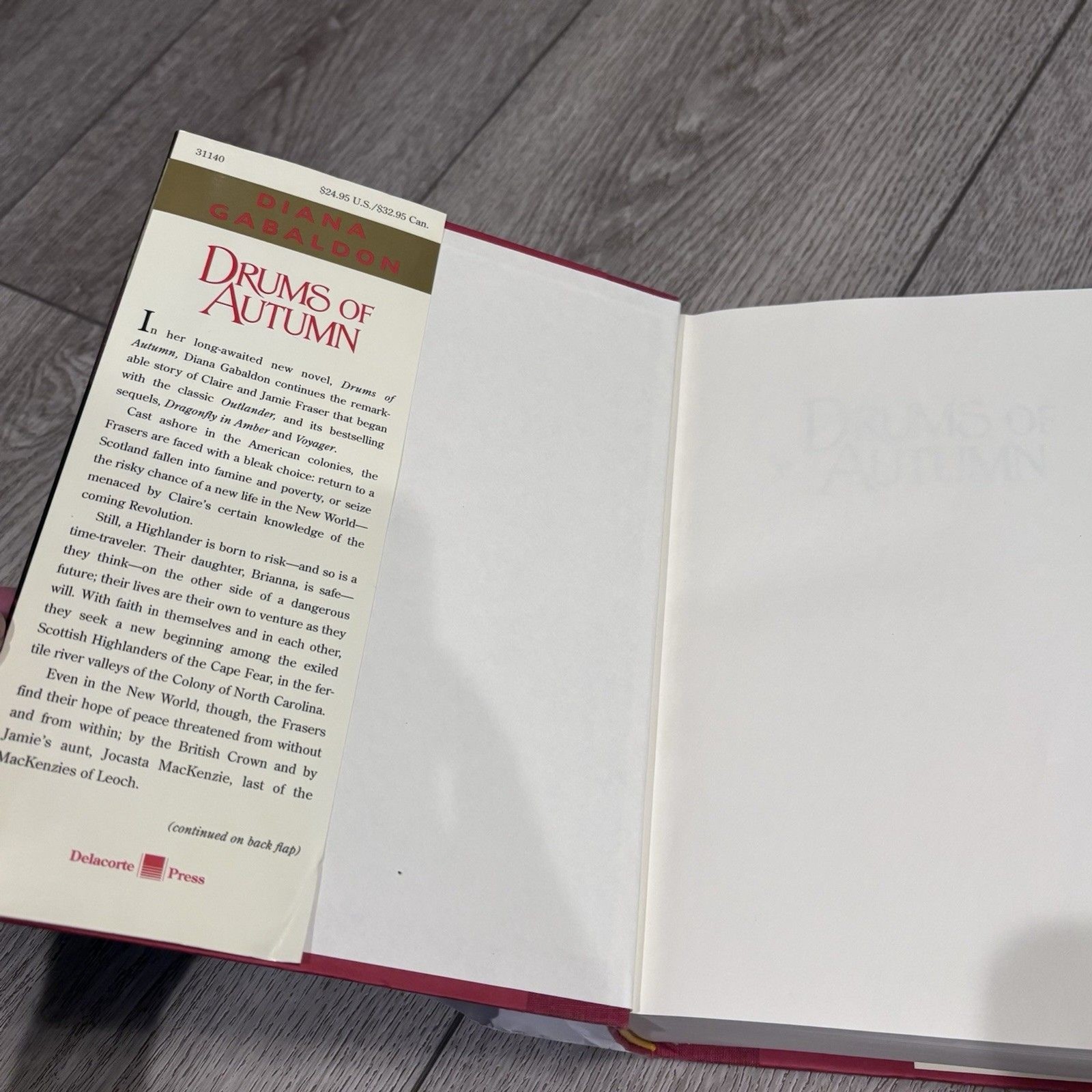 Drums Of Autumn By Diana Gabaldon Signed First Edition 1997 Red Hardcover