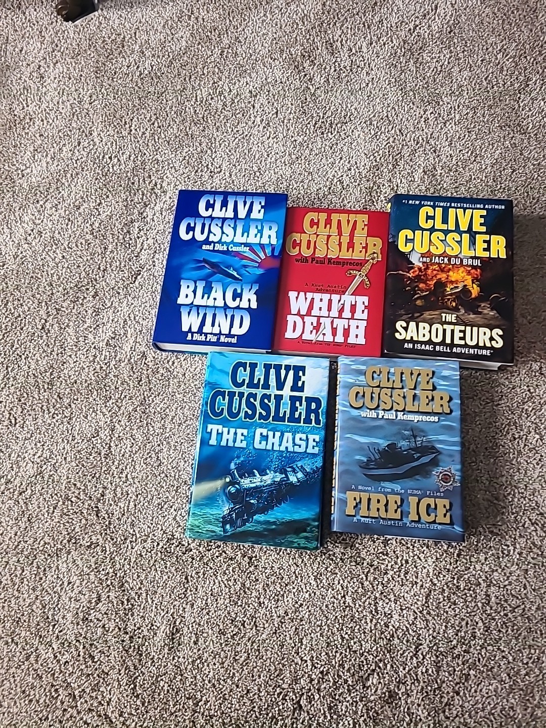 Clive Cussler Hardcover Book Bundle Lot Of 5