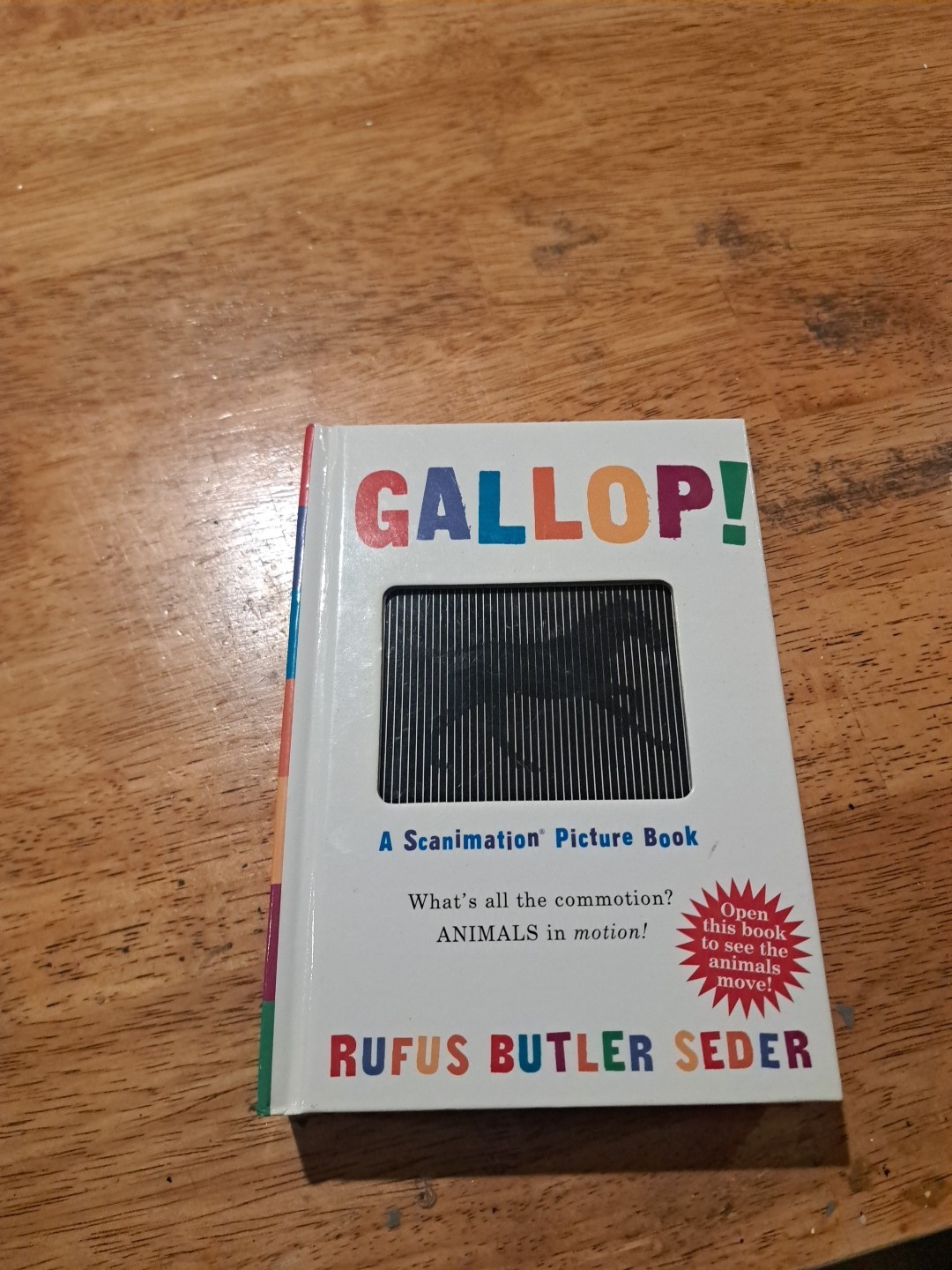 Gallop! : A Scanimation Picture Book by Rufus Butler Seder (2007, Hardcover)