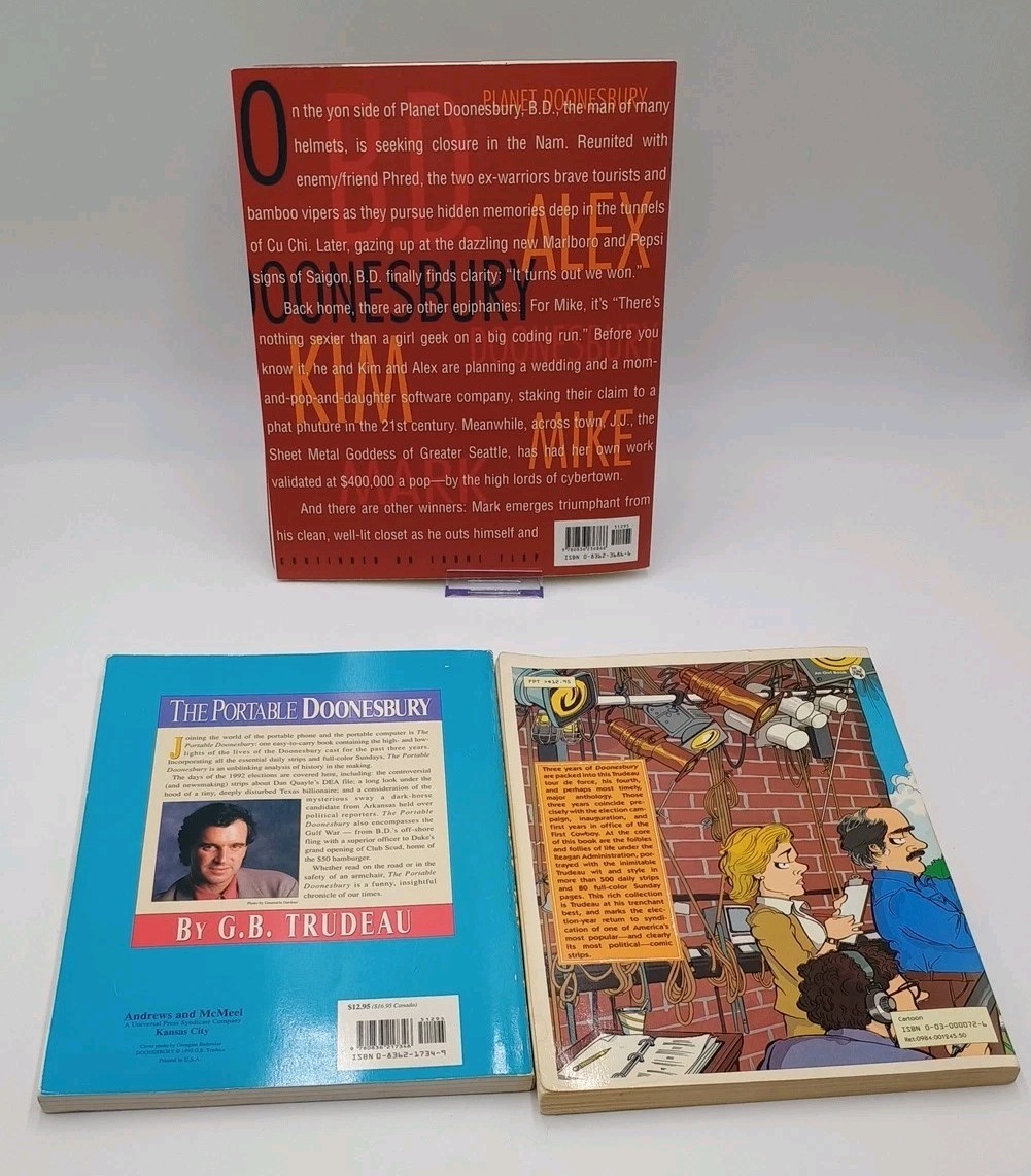 Lot Of 3 Doonesbury Books G.B. Trudeau Portable Doonesbury Planet Doonesbury