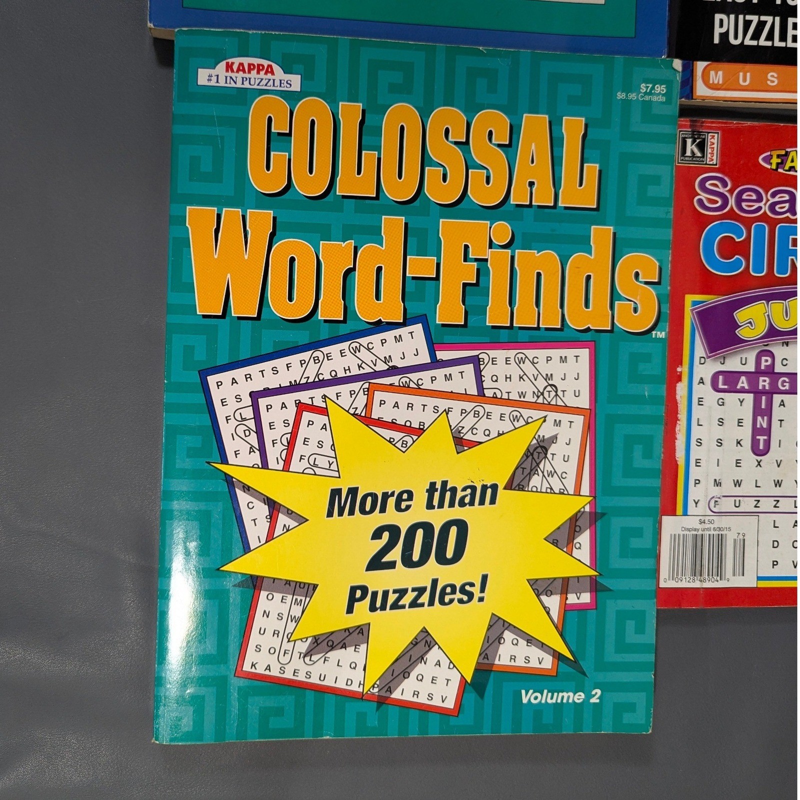 Kappa Word Search Puzzle Books Lot 4 Large Print Jumbo Word-Finds Colossal