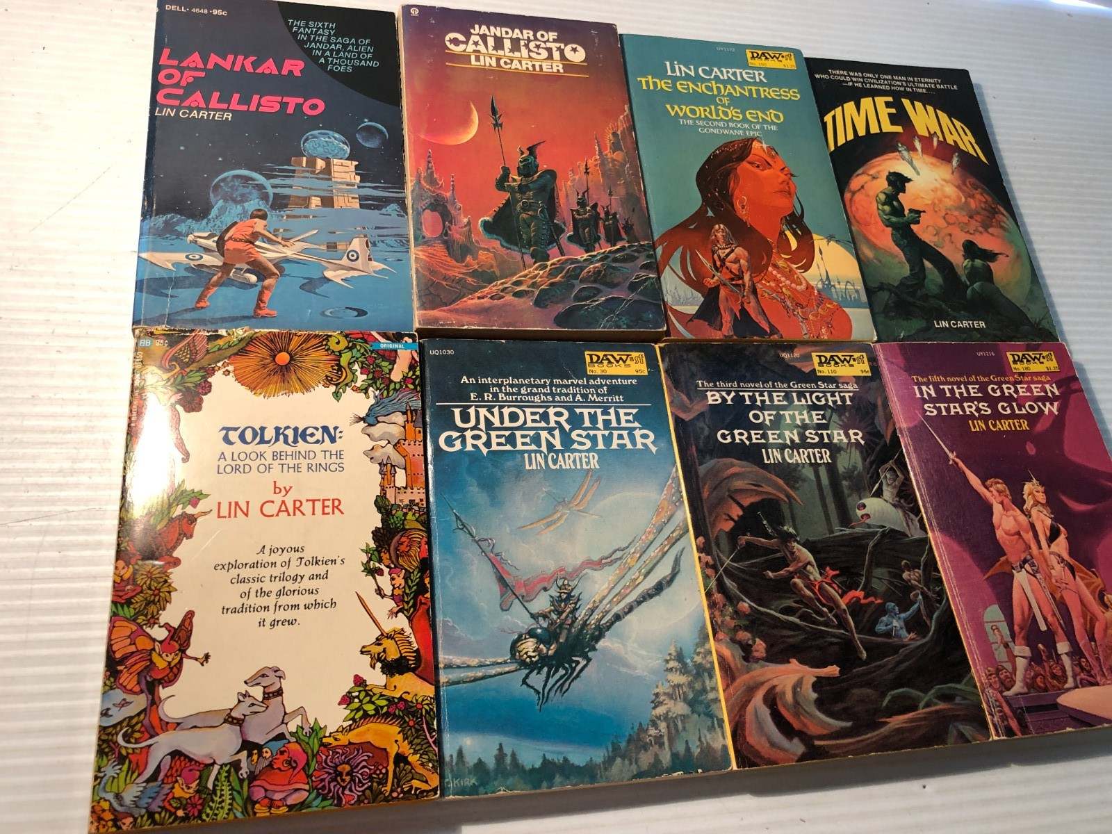 b Vintage LIN CARTER Science Fiction lot of 8
