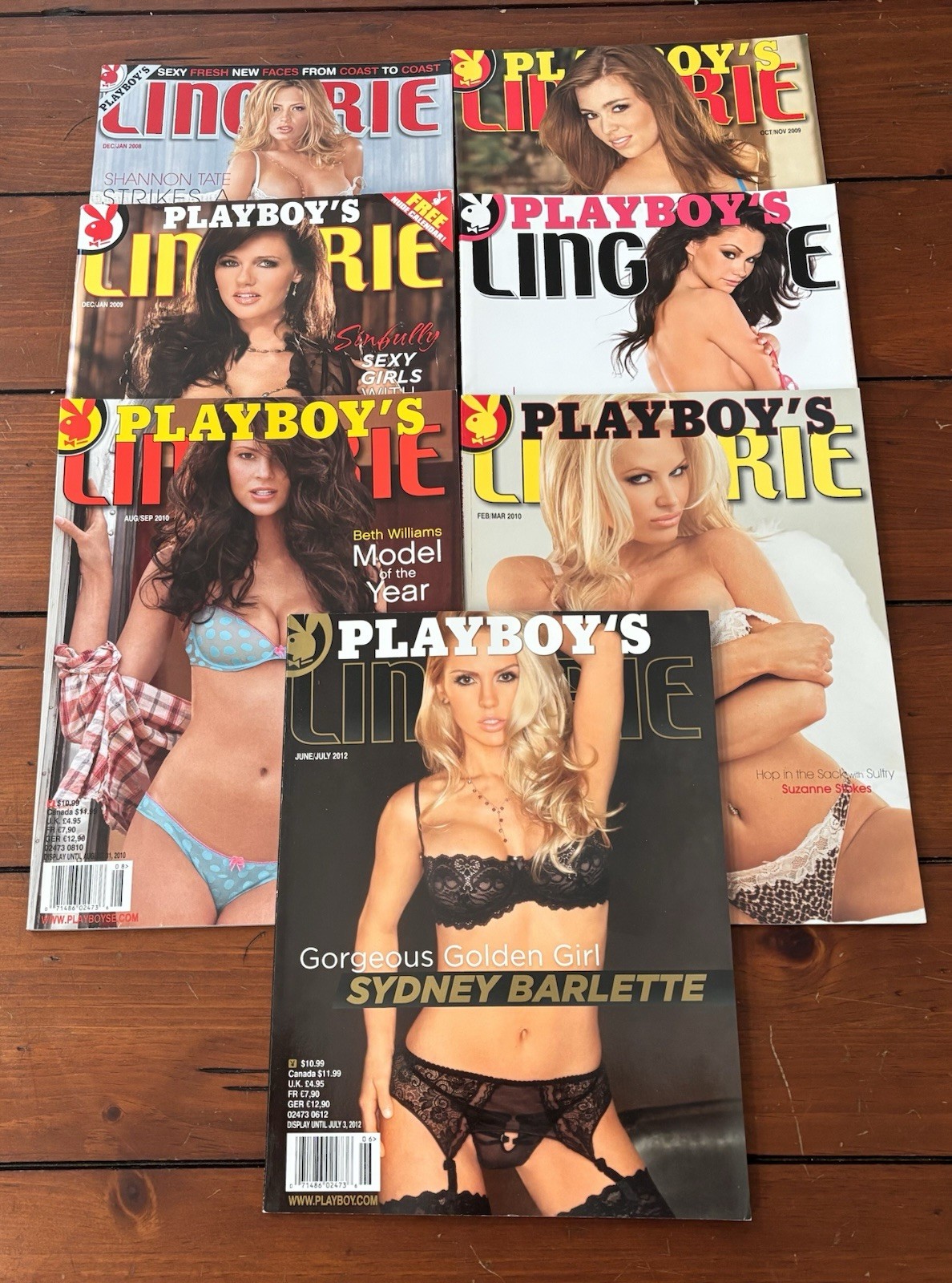 Lot of 7 PLAYBOYS Lingerie Special Edition Magazines 2008 – 2013