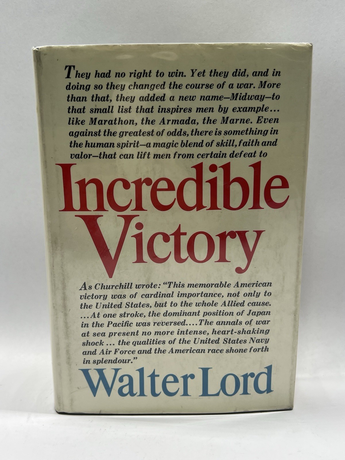 Incredible Victory by Walter Lord 1st Edition 1967