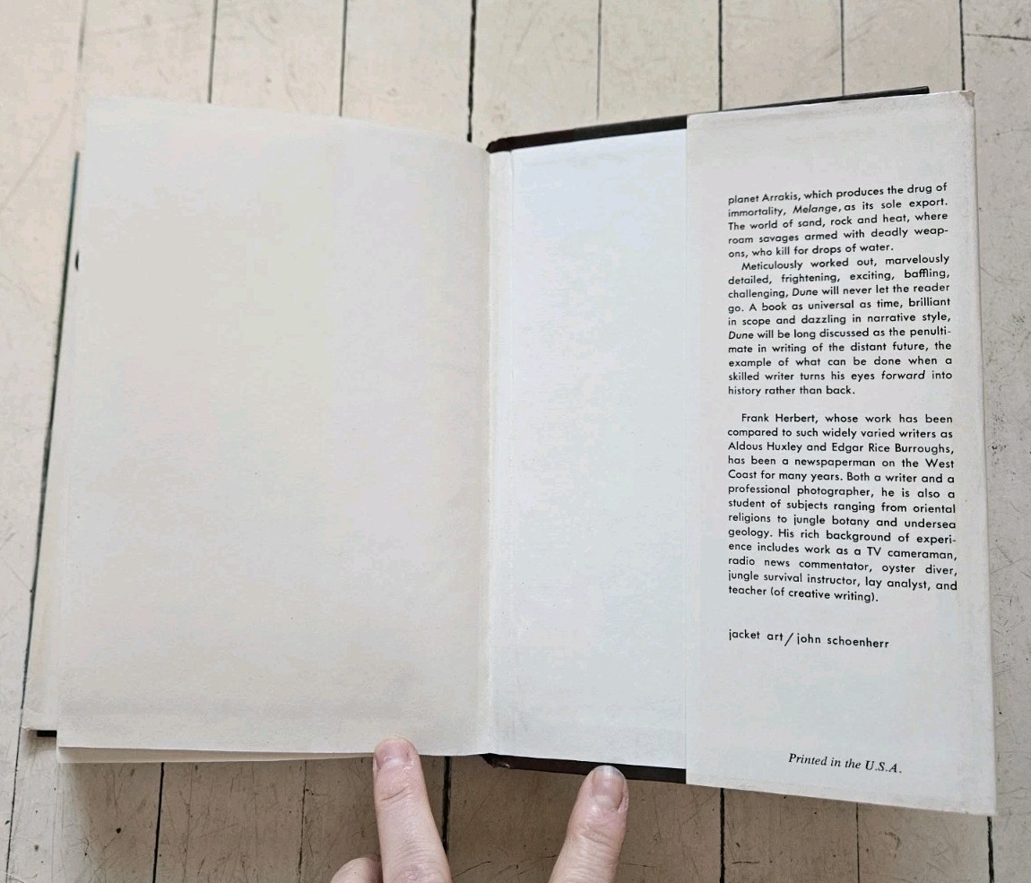 DUNE Frank Herbert Chilton Book Company HBDJ Book Club Edition BCE Close To New